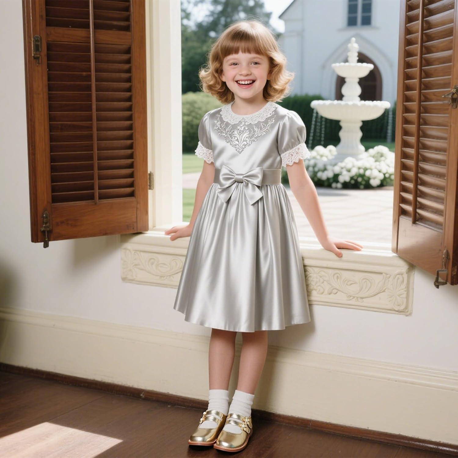 imageKiderence Toddler Girls Mary Jane Dress Shoes Little Girls School Oxford FlatsCk509 Gold