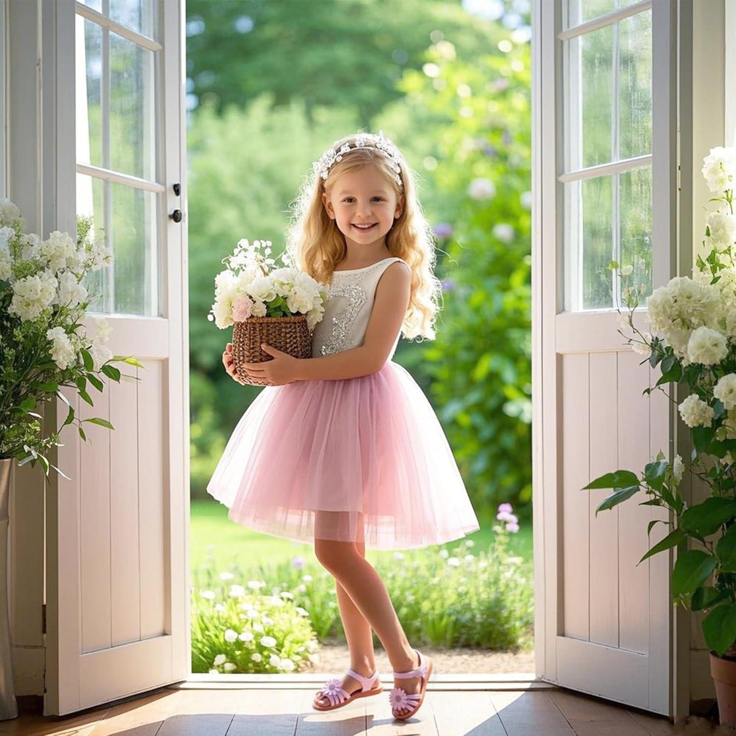 imageKiderence Toddler Girls Pink Floral Sandals Girls Casual Flat Sandals with Ankle StrapCk552 Pink