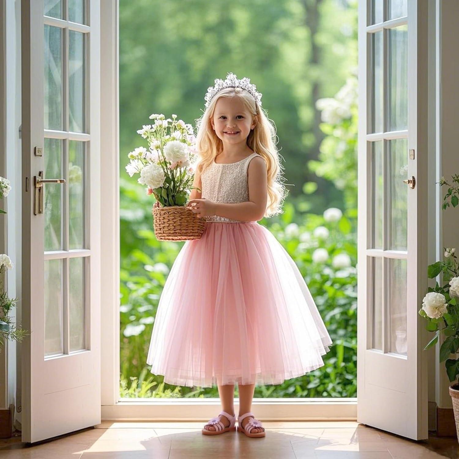 imageKiderence Toddler Girls Pink Floral Sandals Girls Casual Flat Sandals with Ankle StrapCk552 Pink