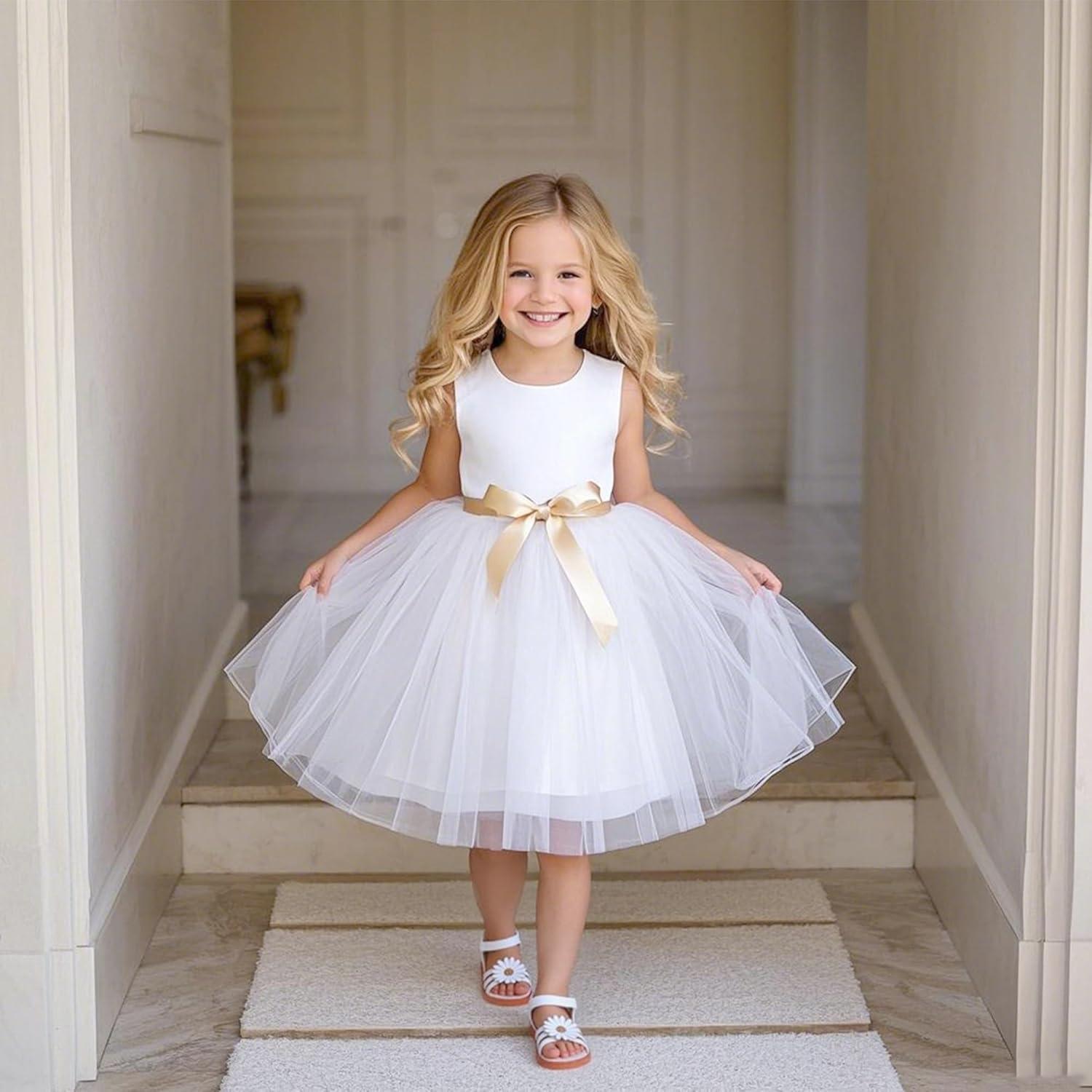 imageKiderence Toddler Girls Pink Floral Sandals Girls Casual Flat Sandals with Ankle StrapCk552 White