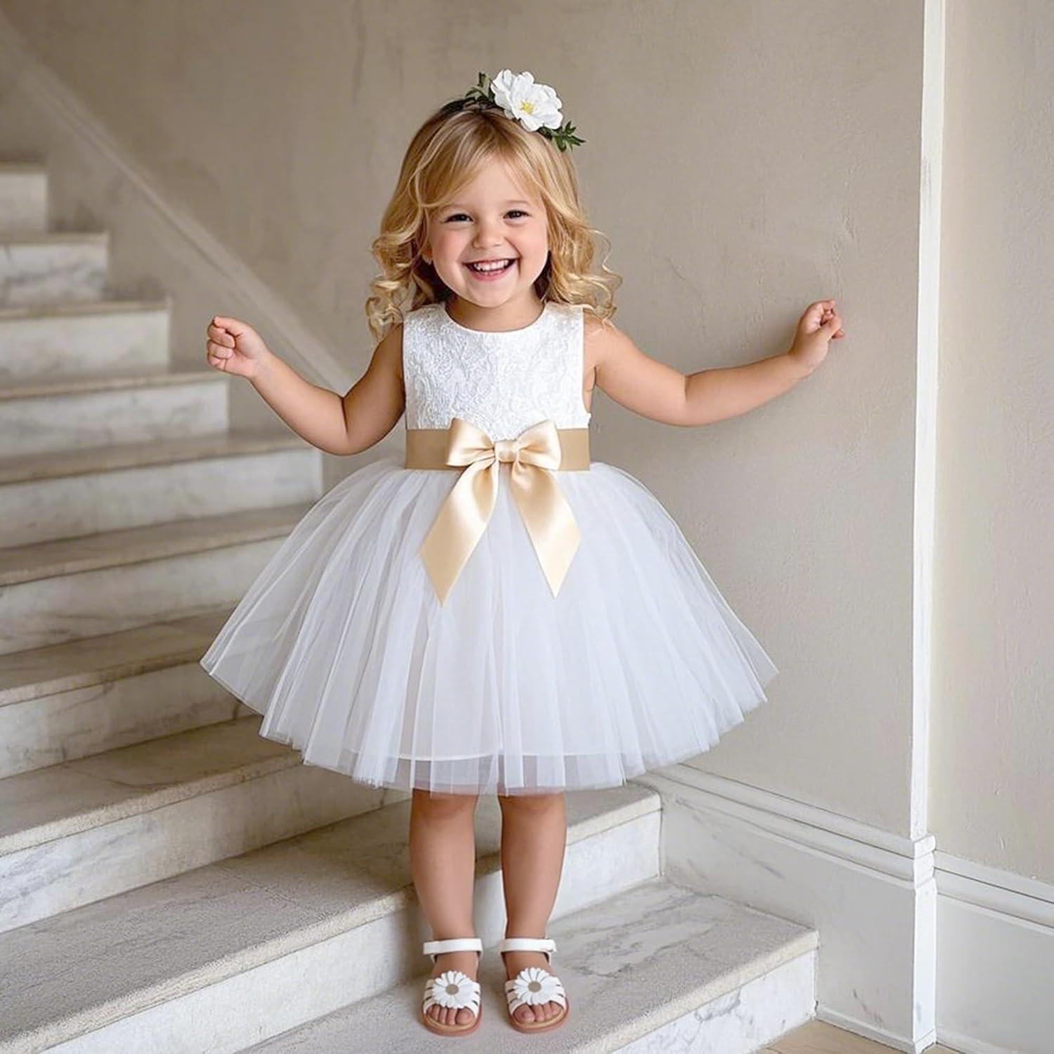 imageKiderence Toddler Girls Pink Floral Sandals Girls Casual Flat Sandals with Ankle StrapCk552 White