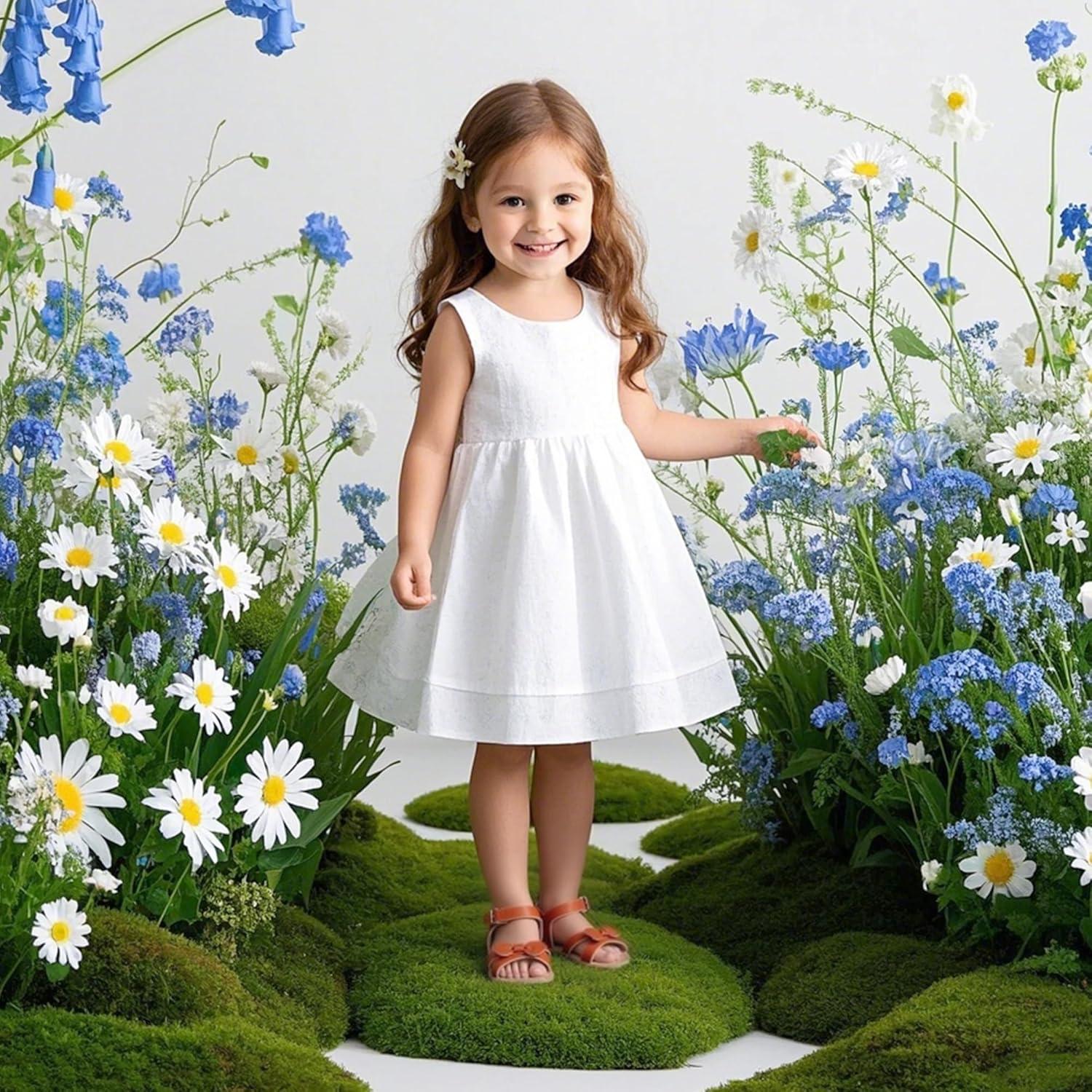 imageKiderence Toddler Girls Pink Floral Sandals Girls Casual Flat Sandals with Ankle StrapFk682 Brown