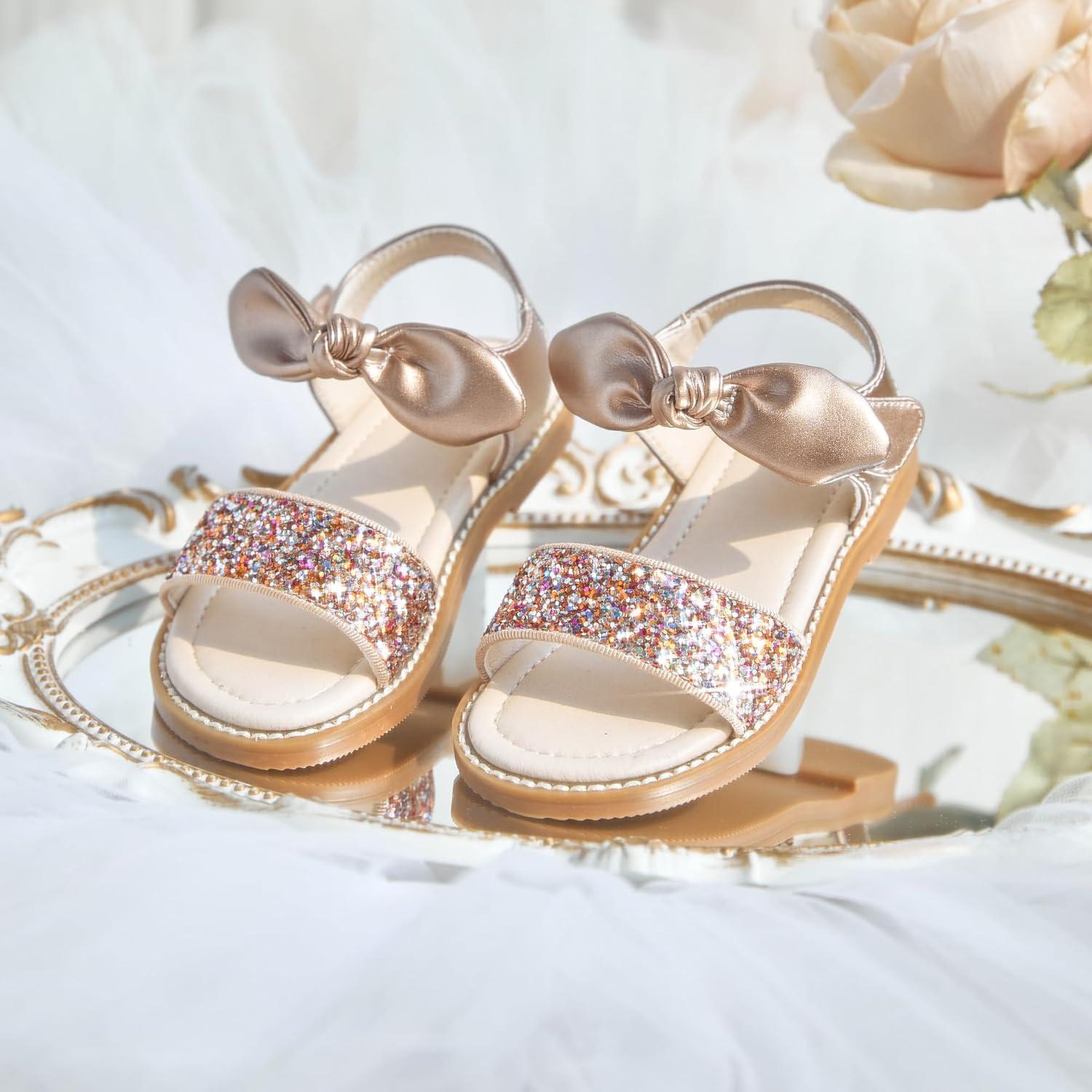 imageKiderence Toddler Girls Sandals Little Girls Kids Summer Shoes Toddler SandalsCk301 Champagne