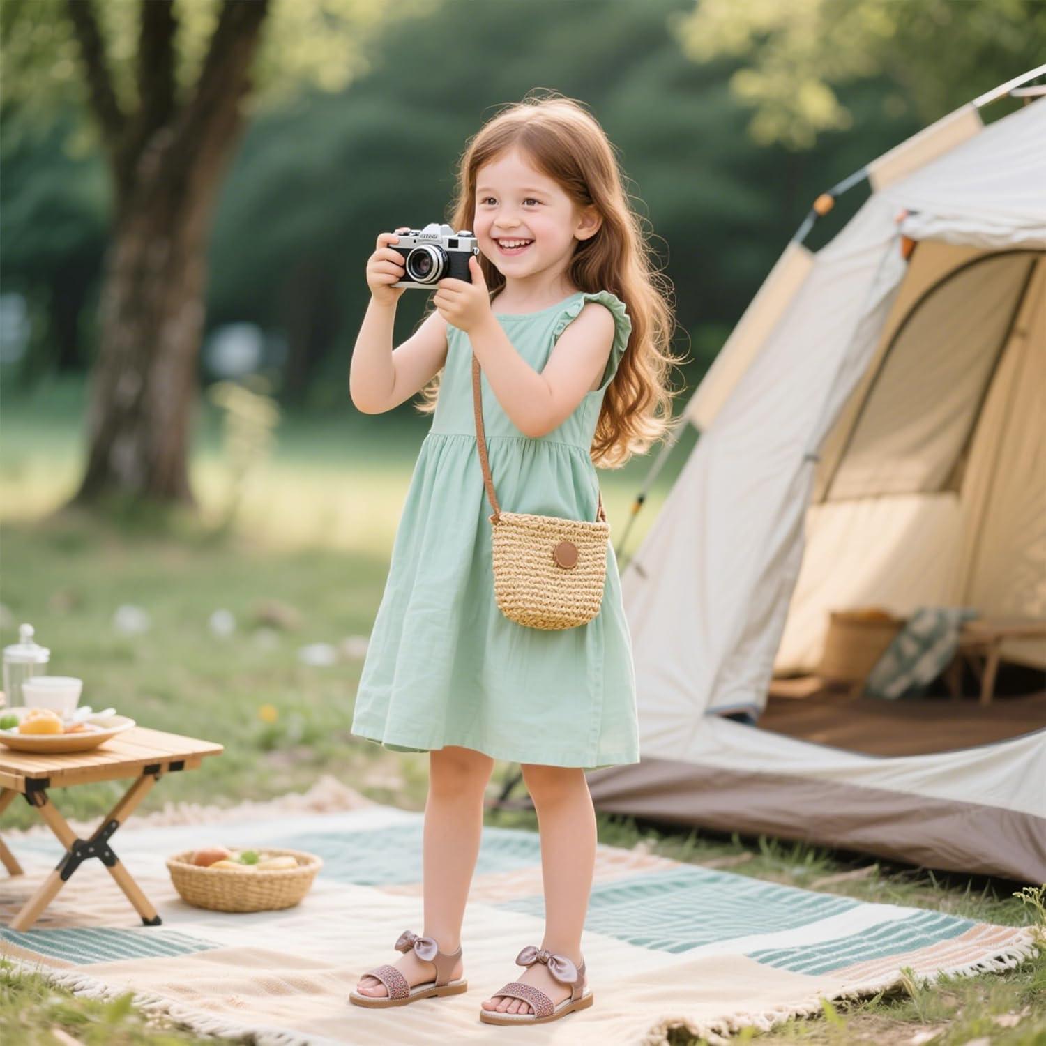 imageKiderence Toddler Girls Sandals Little Girls Kids Summer Shoes Toddler SandalsCk301 Champagne