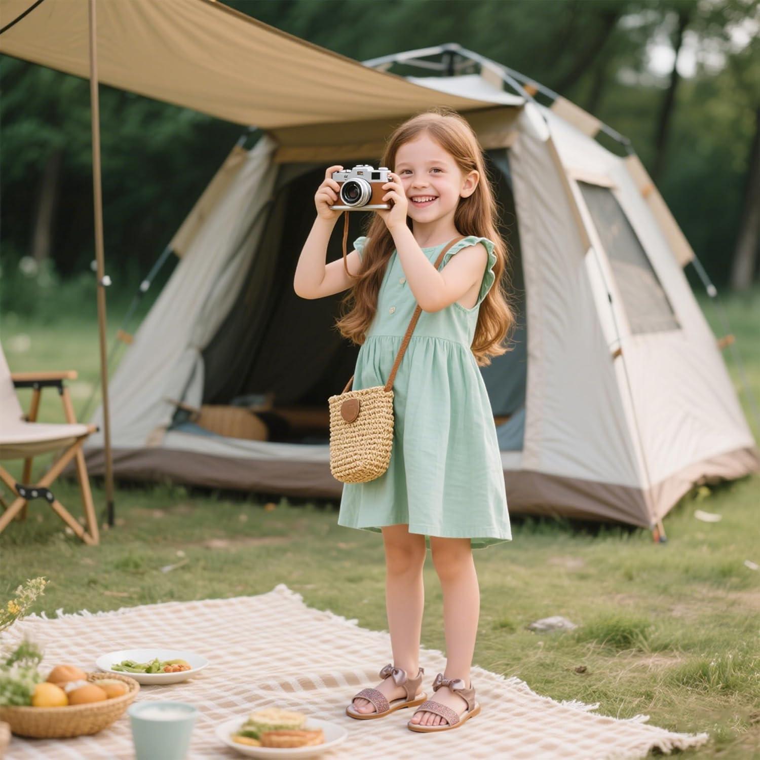 imageKiderence Toddler Girls Sandals Little Girls Kids Summer Shoes Toddler SandalsCk301 Champagne