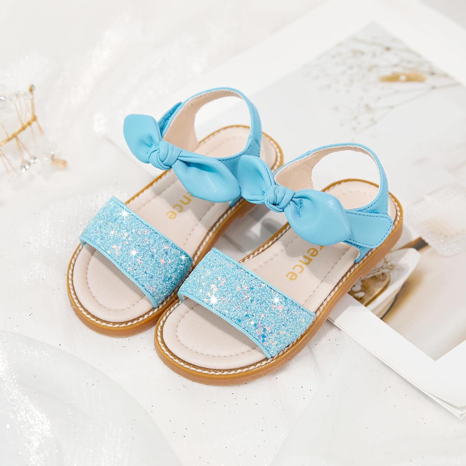 imageKiderence Toddler Girls Sandals Little Girls Kids Summer Shoes Toddler SandalsCk301 Light Blue