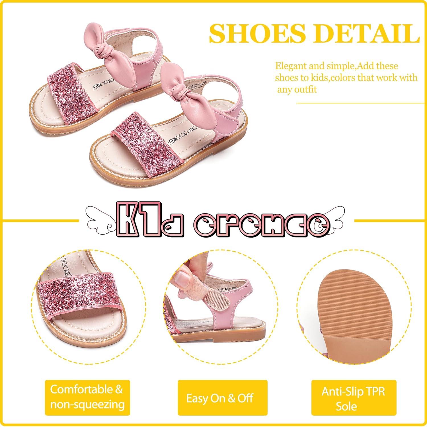 imageKiderence Toddler Girls Sandals Little Girls Kids Summer Shoes Toddler SandalsCk301 Pink