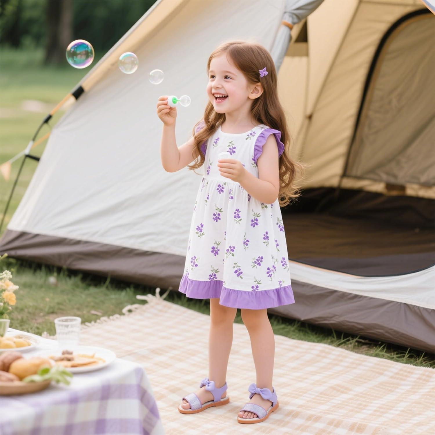 imageKiderence Toddler Girls Sandals Little Girls Kids Summer Shoes Toddler SandalsCk301 Purple