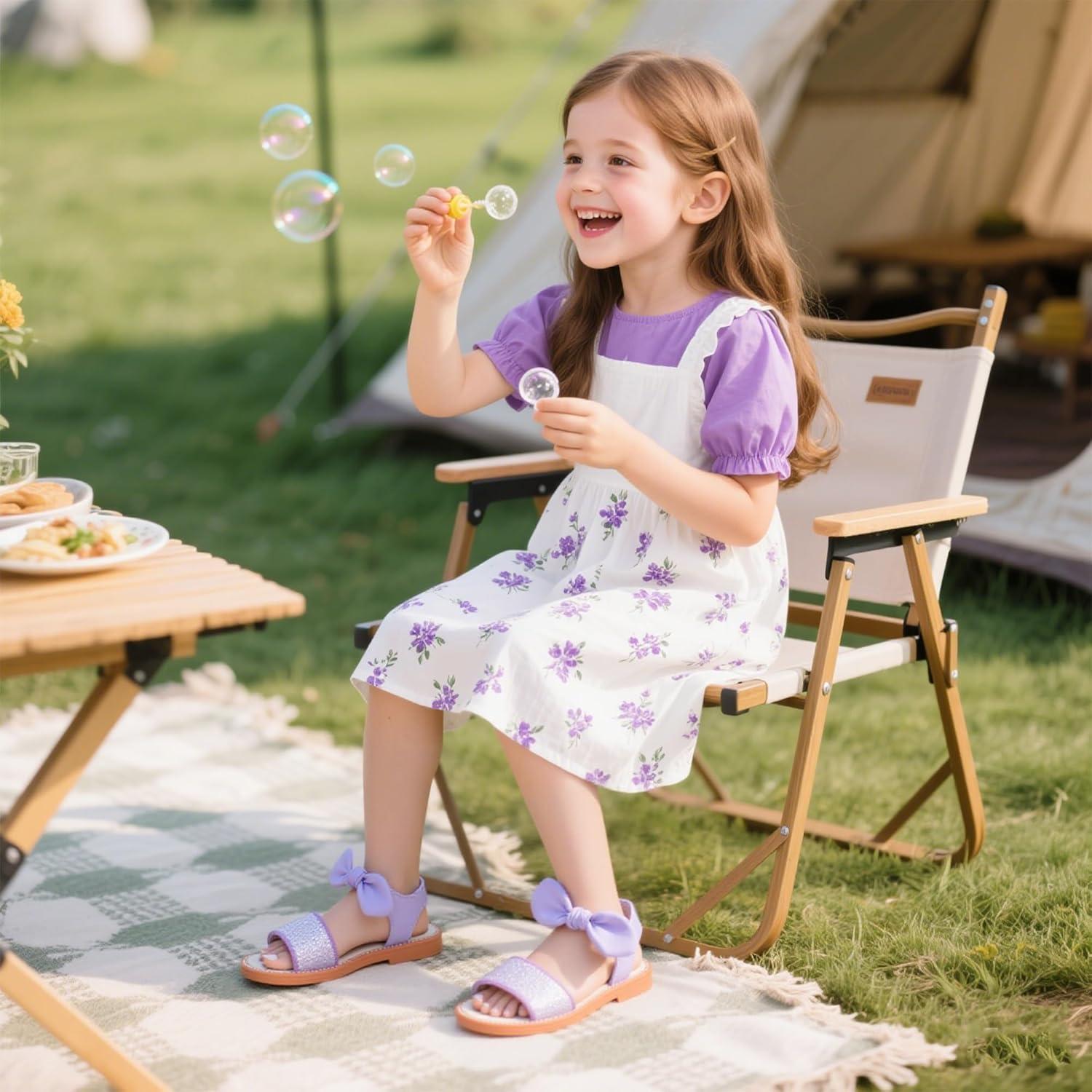 imageKiderence Toddler Girls Sandals Little Girls Kids Summer Shoes Toddler SandalsCk301 Purple