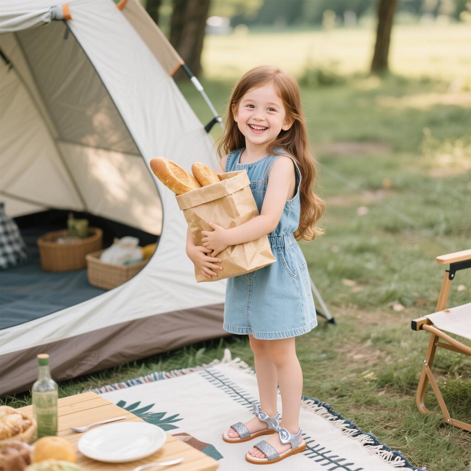 imageKiderence Toddler Girls Sandals Little Girls Kids Summer Shoes Toddler SandalsCk301 Silver