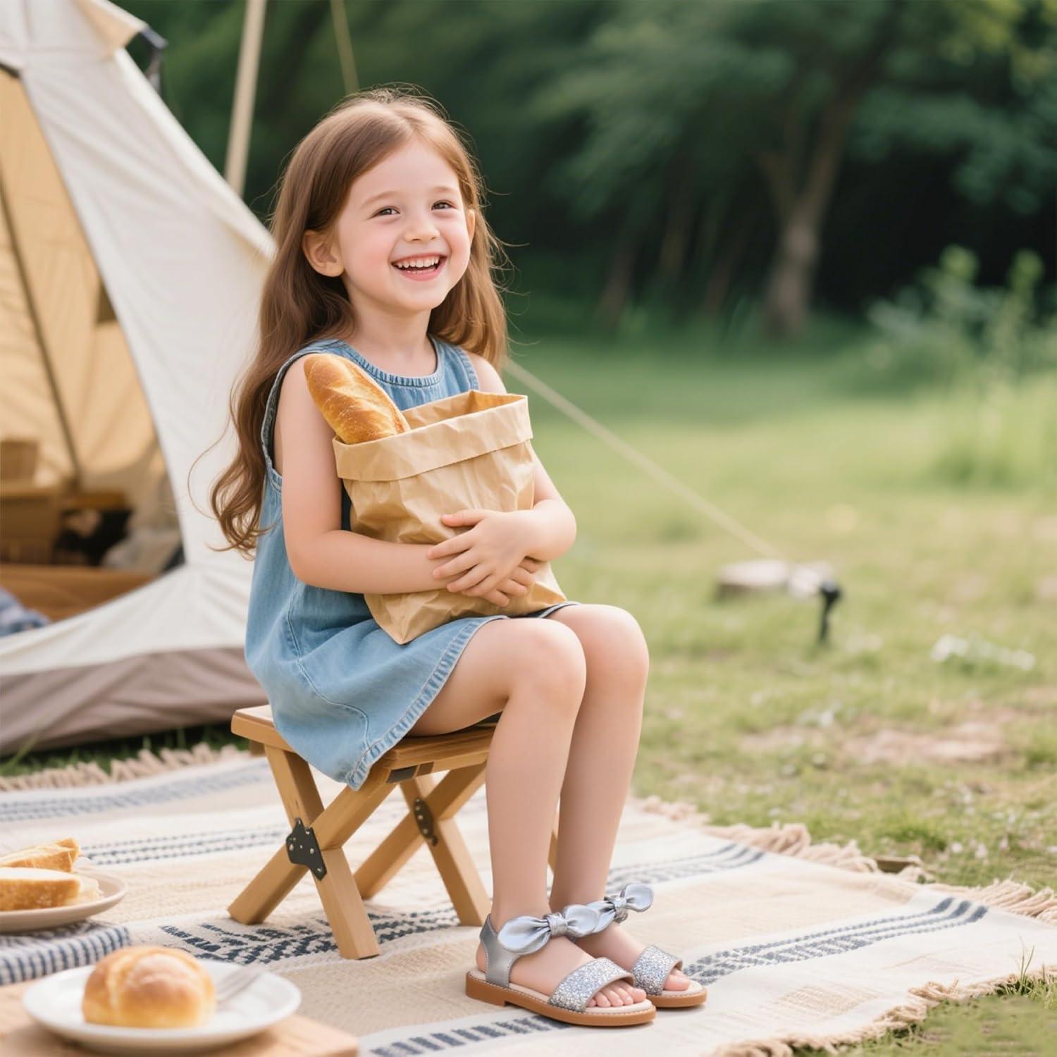 imageKiderence Toddler Girls Sandals Little Girls Kids Summer Shoes Toddler SandalsCk301 Silver