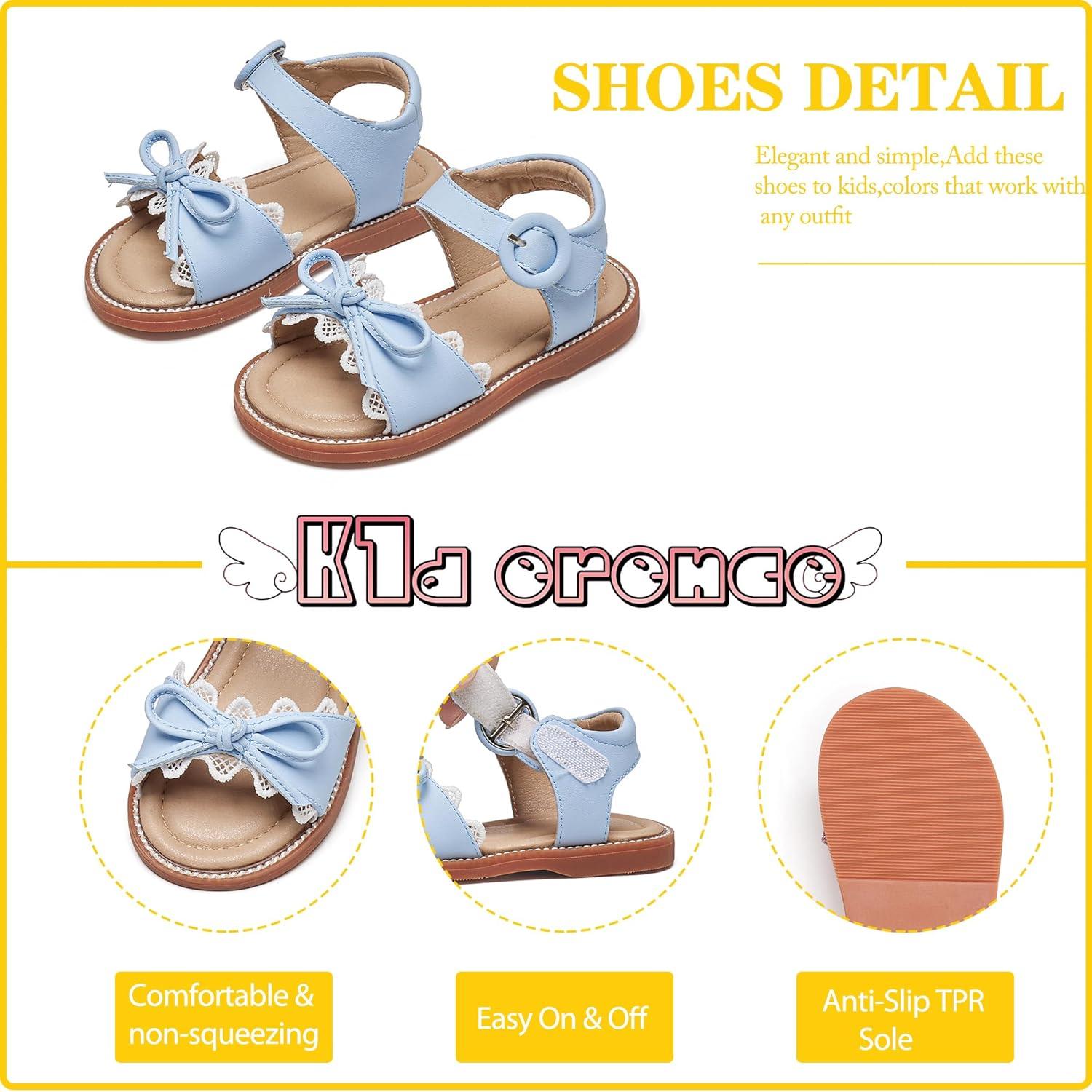 imageKiderence Toddler Girls Sandals Little Girls Kids Summer Shoes Toddler SandalsCk536 Blue