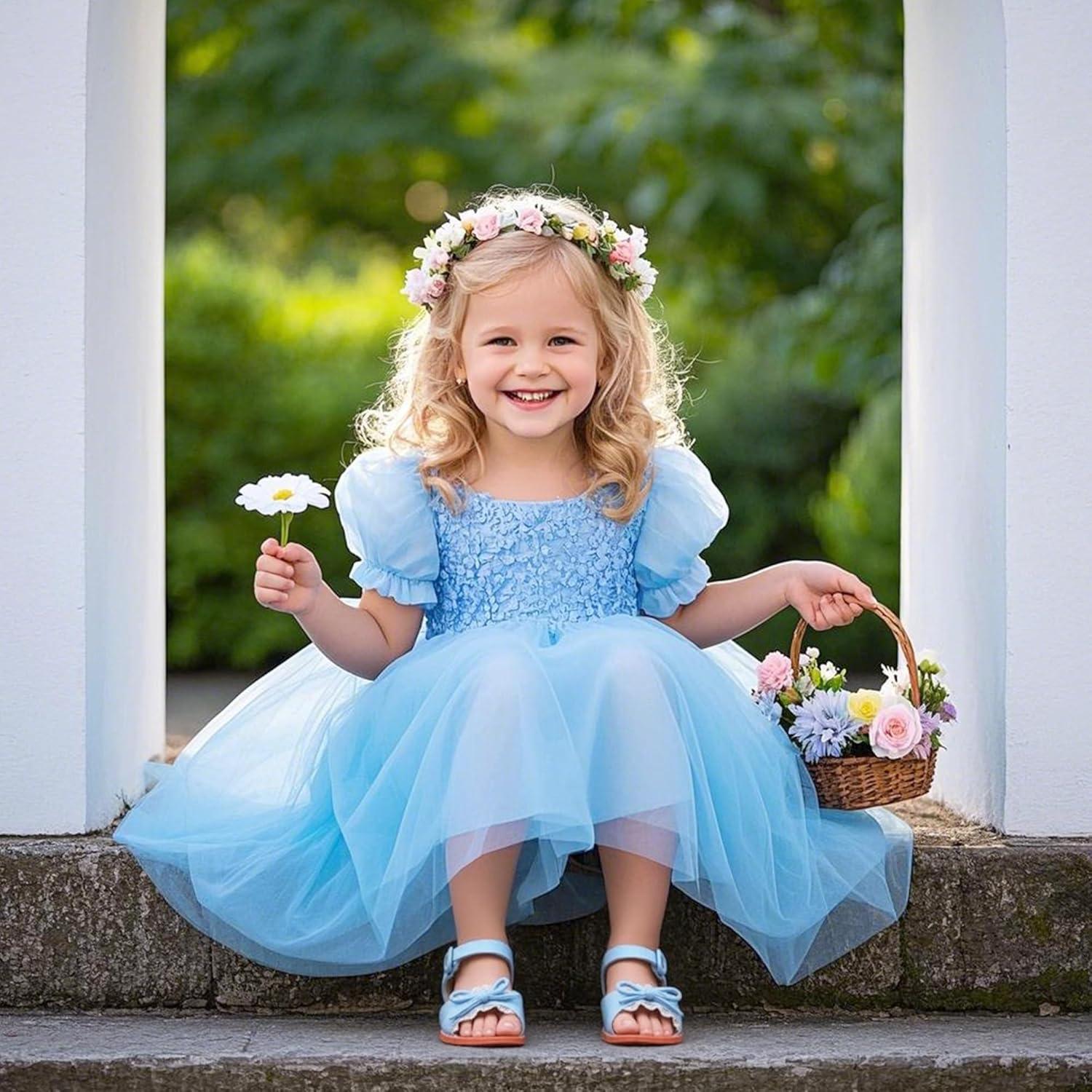 imageKiderence Toddler Girls Sandals Little Girls Kids Summer Shoes Toddler SandalsCk536 Blue