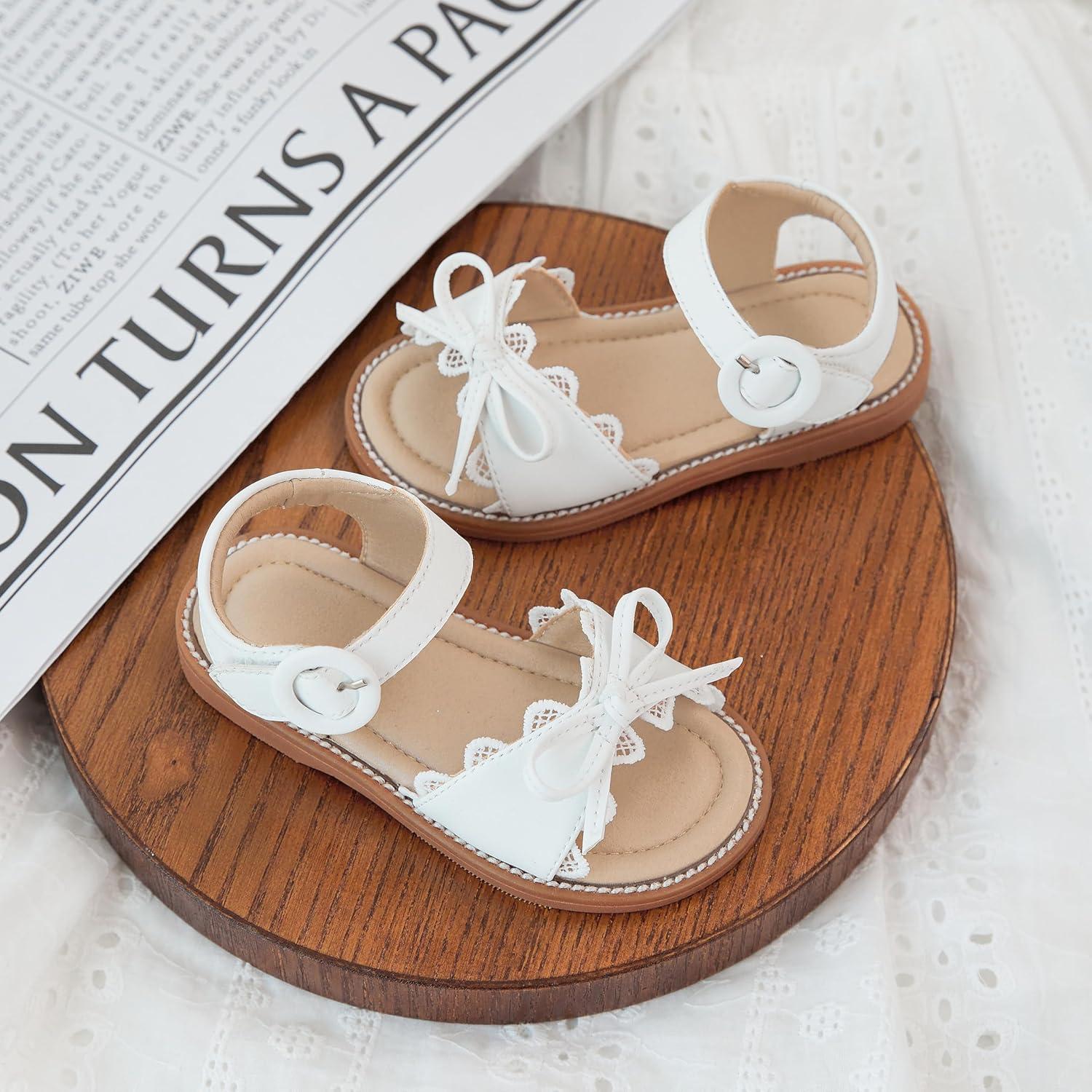 imageKiderence Toddler Girls Sandals Little Girls Kids Summer Shoes Toddler SandalsCk536 White