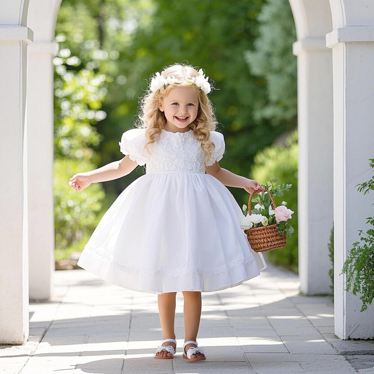 imageKiderence Toddler Girls Sandals Little Girls Kids Summer Shoes Toddler SandalsCk536 White