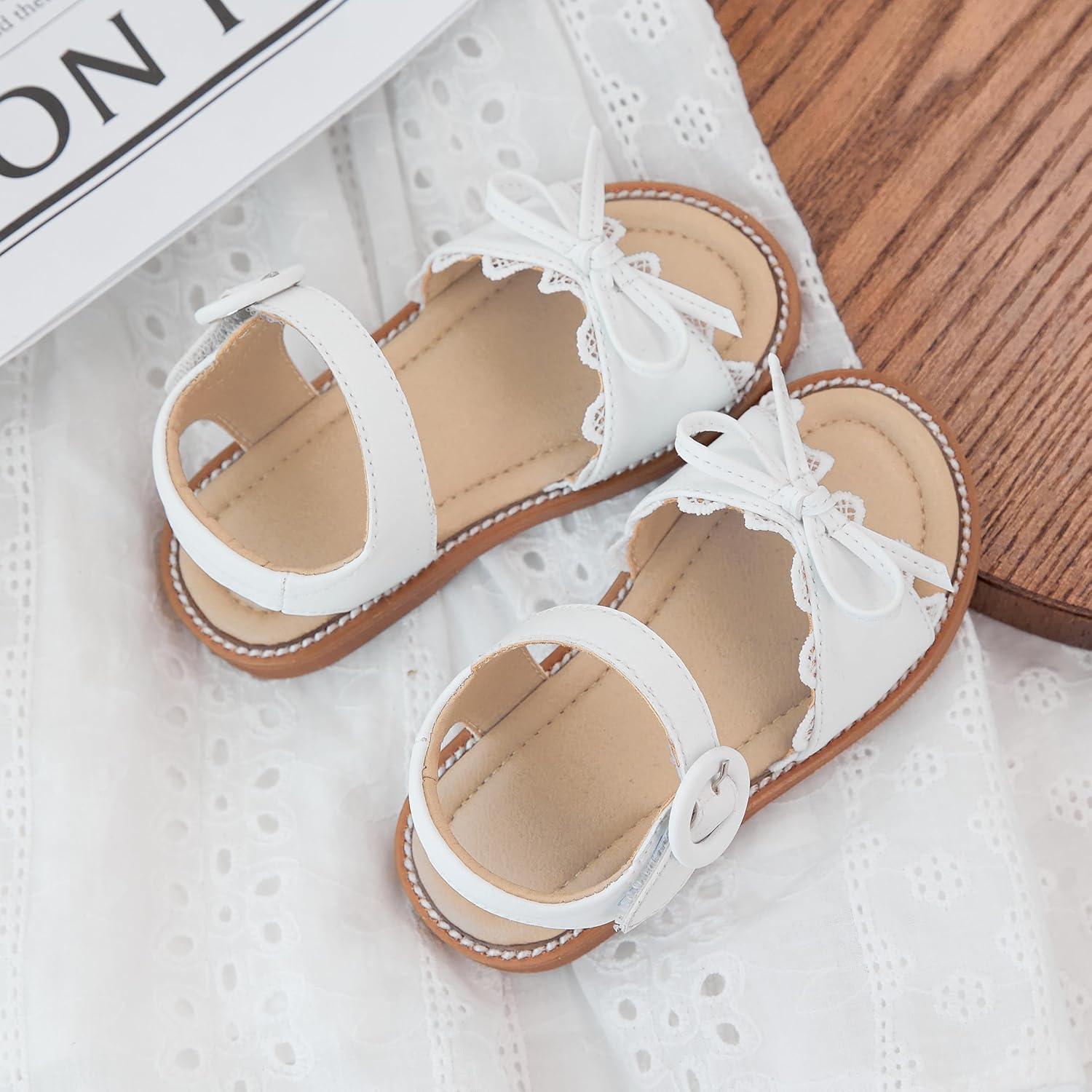 imageKiderence Toddler Girls Sandals Little Girls Kids Summer Shoes Toddler SandalsCk536 White