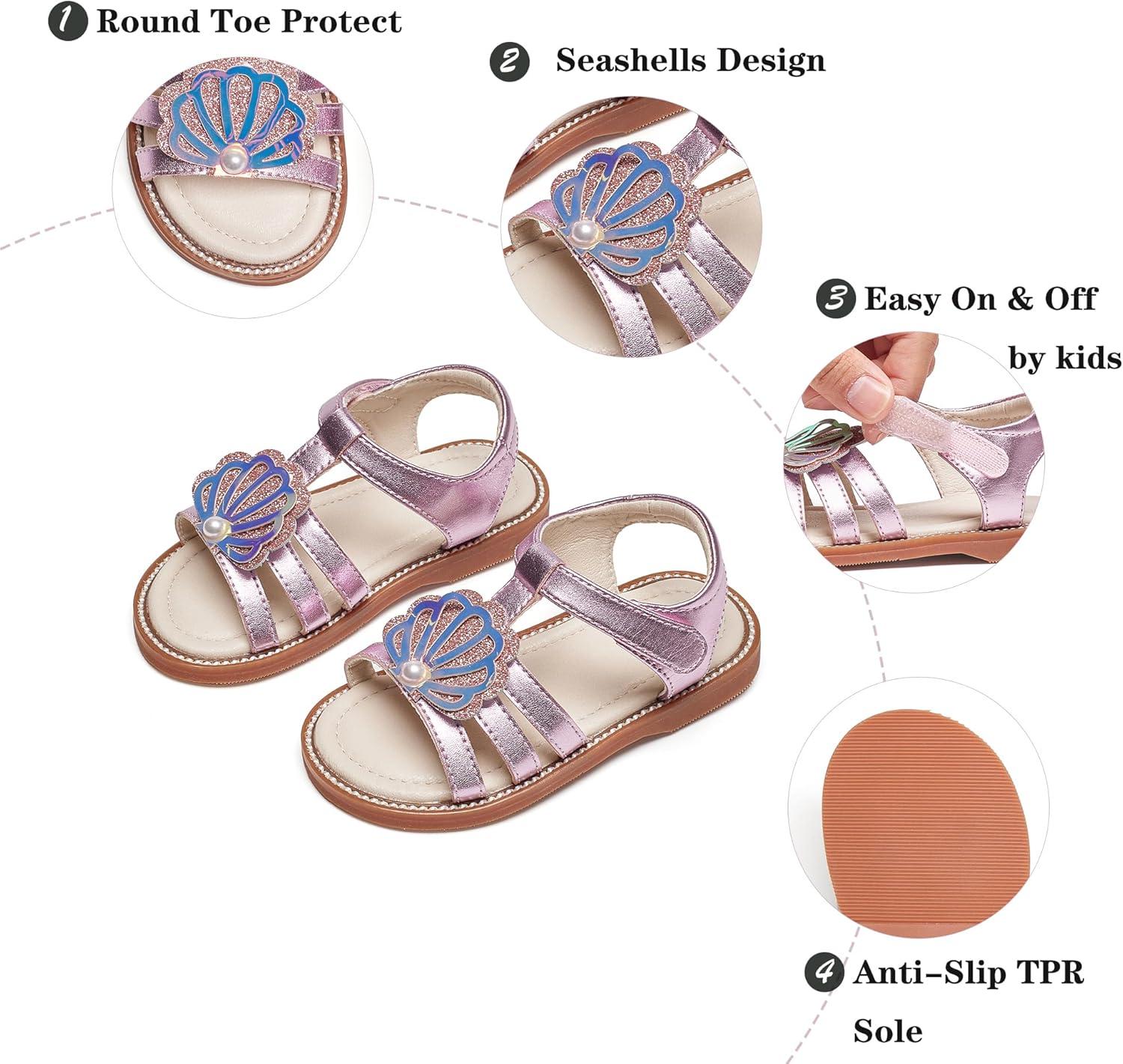 imageKiderence Toddler Girls Sandals Little Girls Kids Summer Shoes Toddler SandalsCk539 Pink