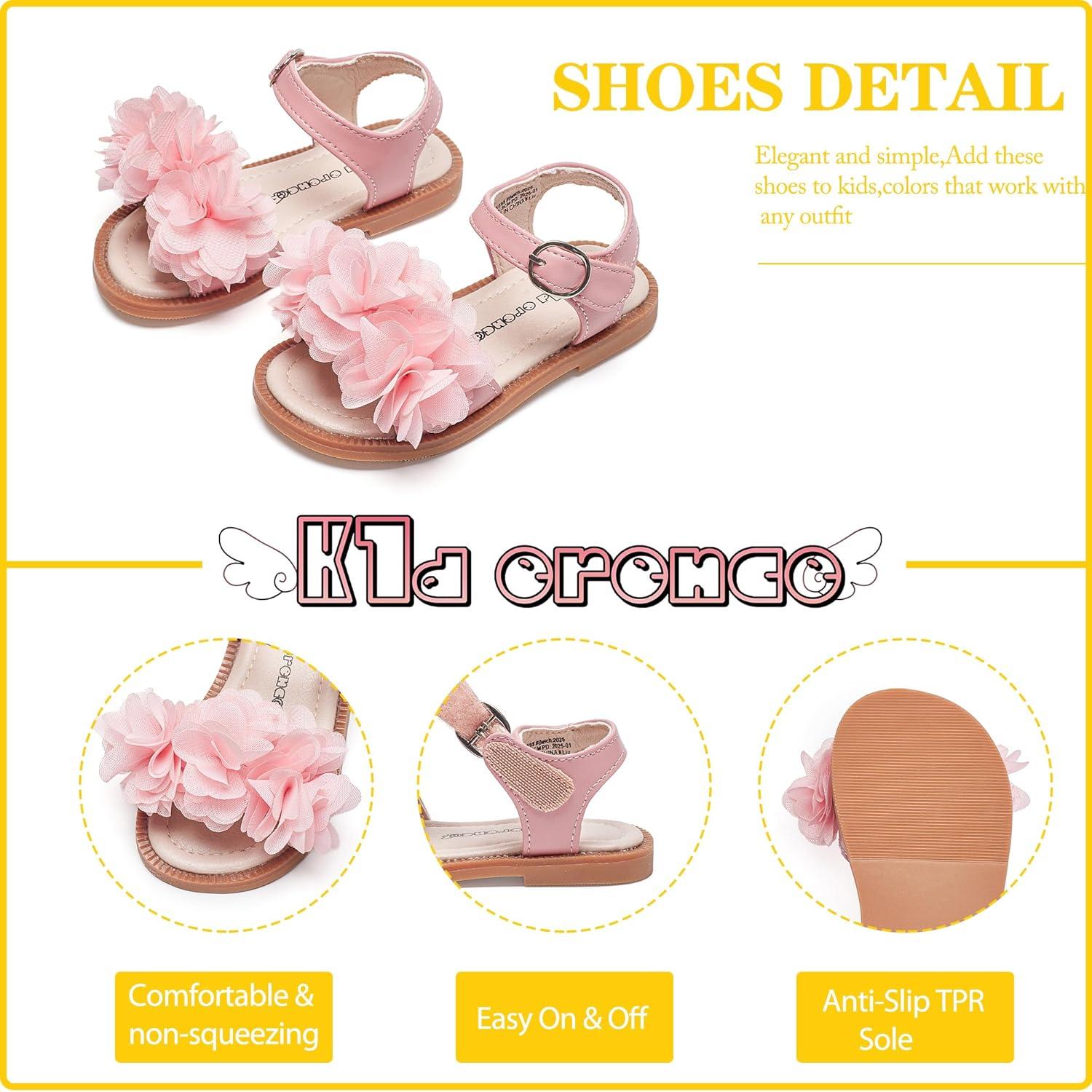 imageKiderence Toddler Girls Sandals Little Girls Kids Summer Shoes Toddler SandalsCk698 Pink