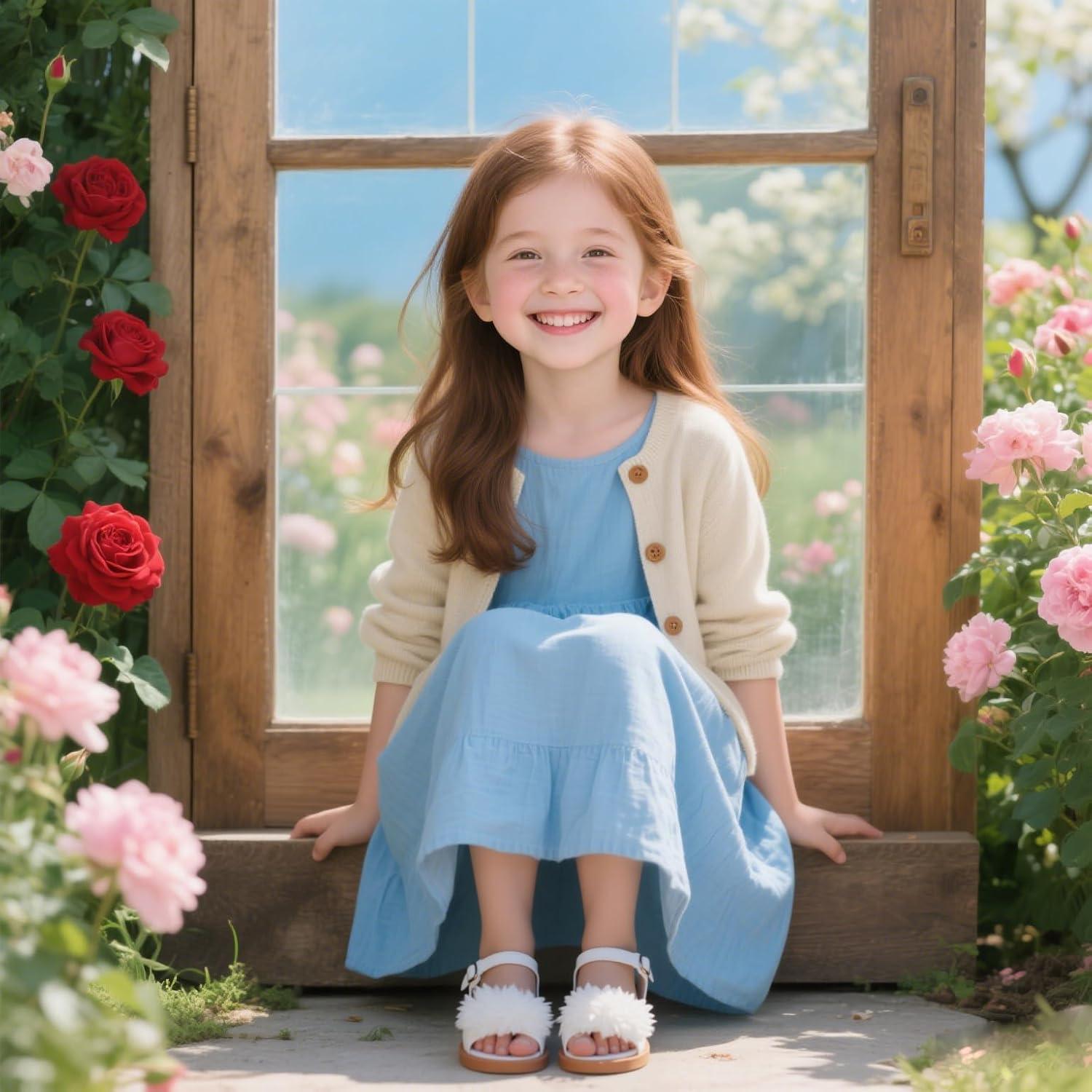 imageKiderence Toddler Girls Sandals Little Girls Kids Summer Shoes Toddler SandalsCk698 White