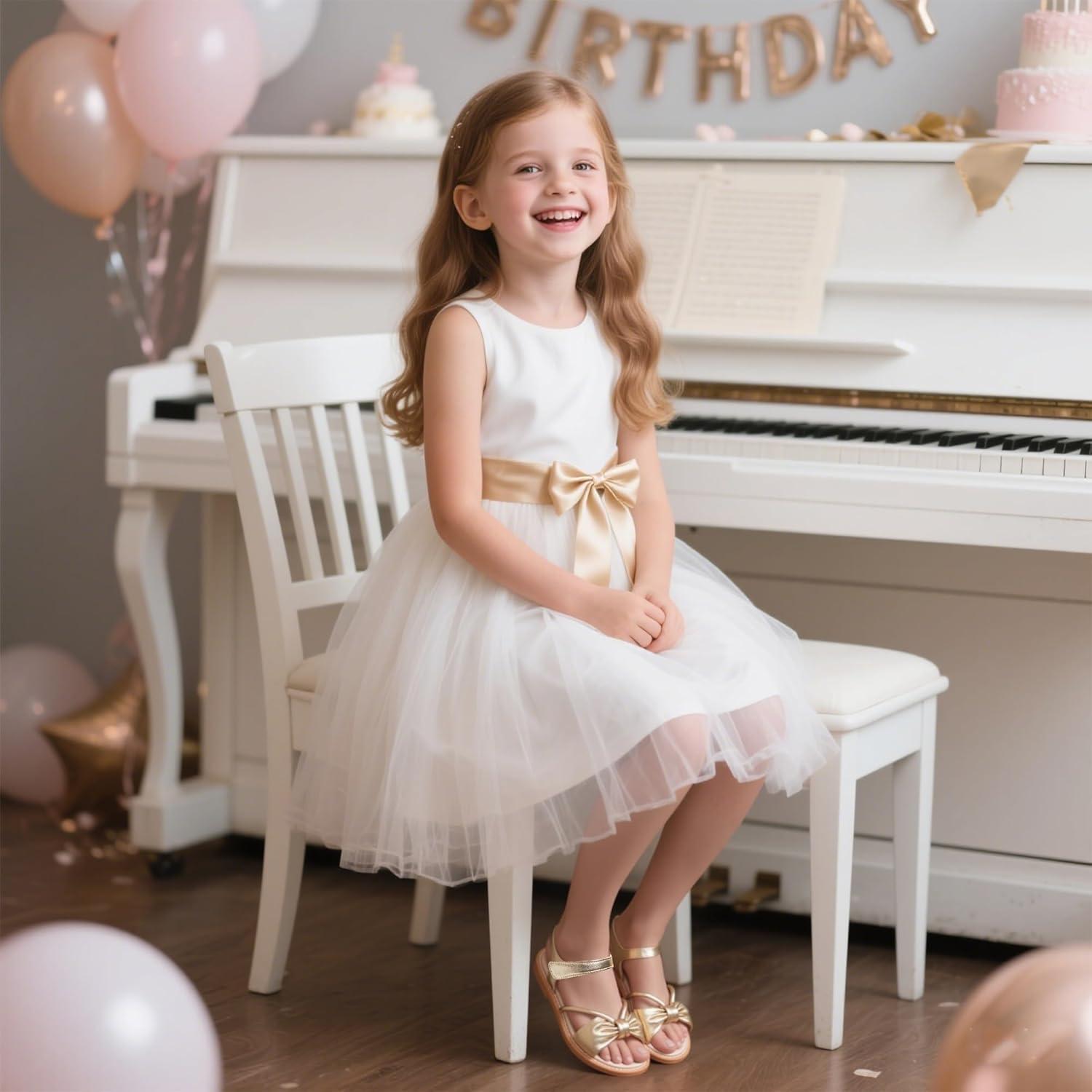 imageKiderence Toddler Girls Sandals Little Girls Kids Summer Shoes Toddler SandalsCk930 Gold