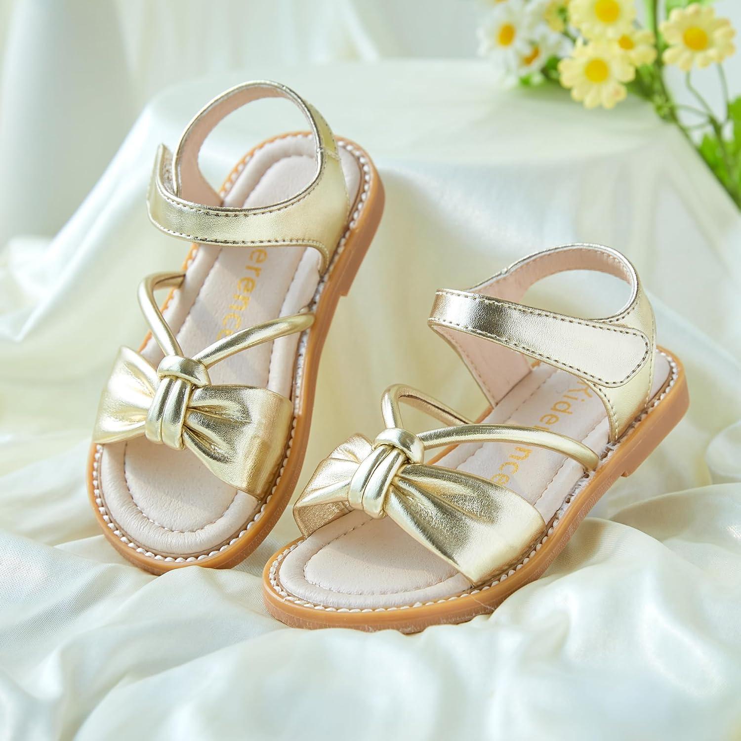 imageKiderence Toddler Girls Sandals Little Girls Kids Summer Shoes Toddler SandalsCk930 Gold
