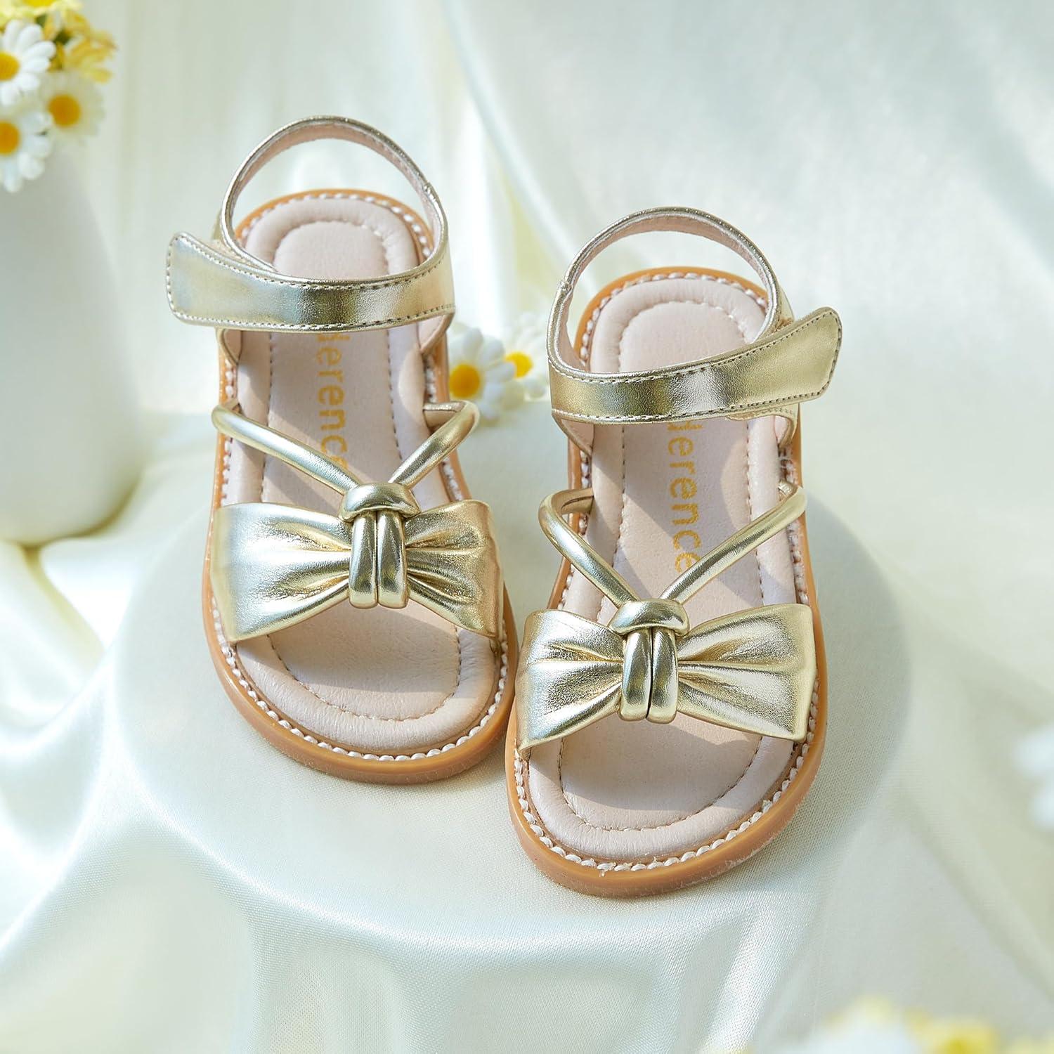imageKiderence Toddler Girls Sandals Little Girls Kids Summer Shoes Toddler SandalsCk930 Gold