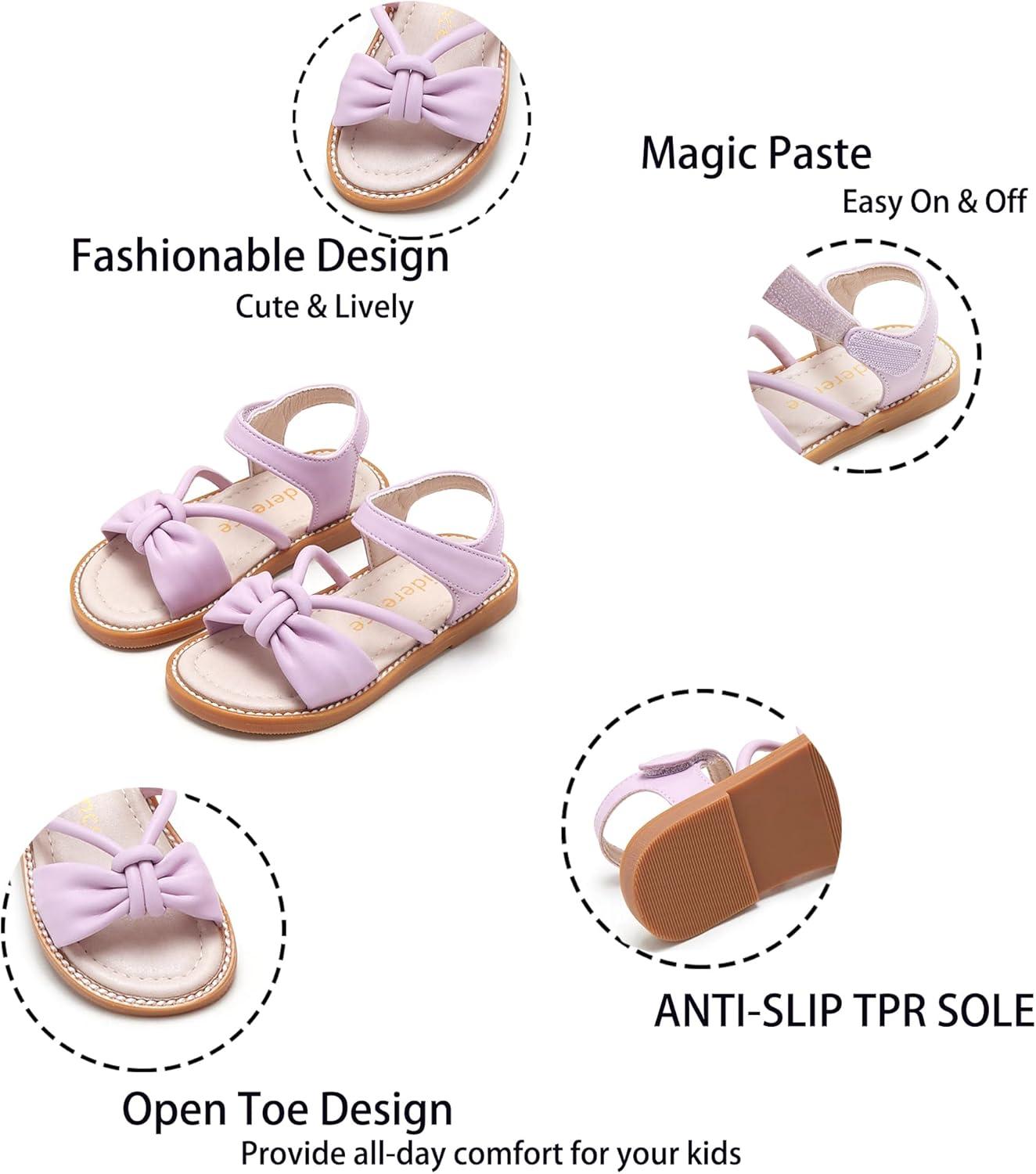 imageKiderence Toddler Girls Sandals Little Girls Kids Summer Shoes Toddler SandalsCk930 Purple