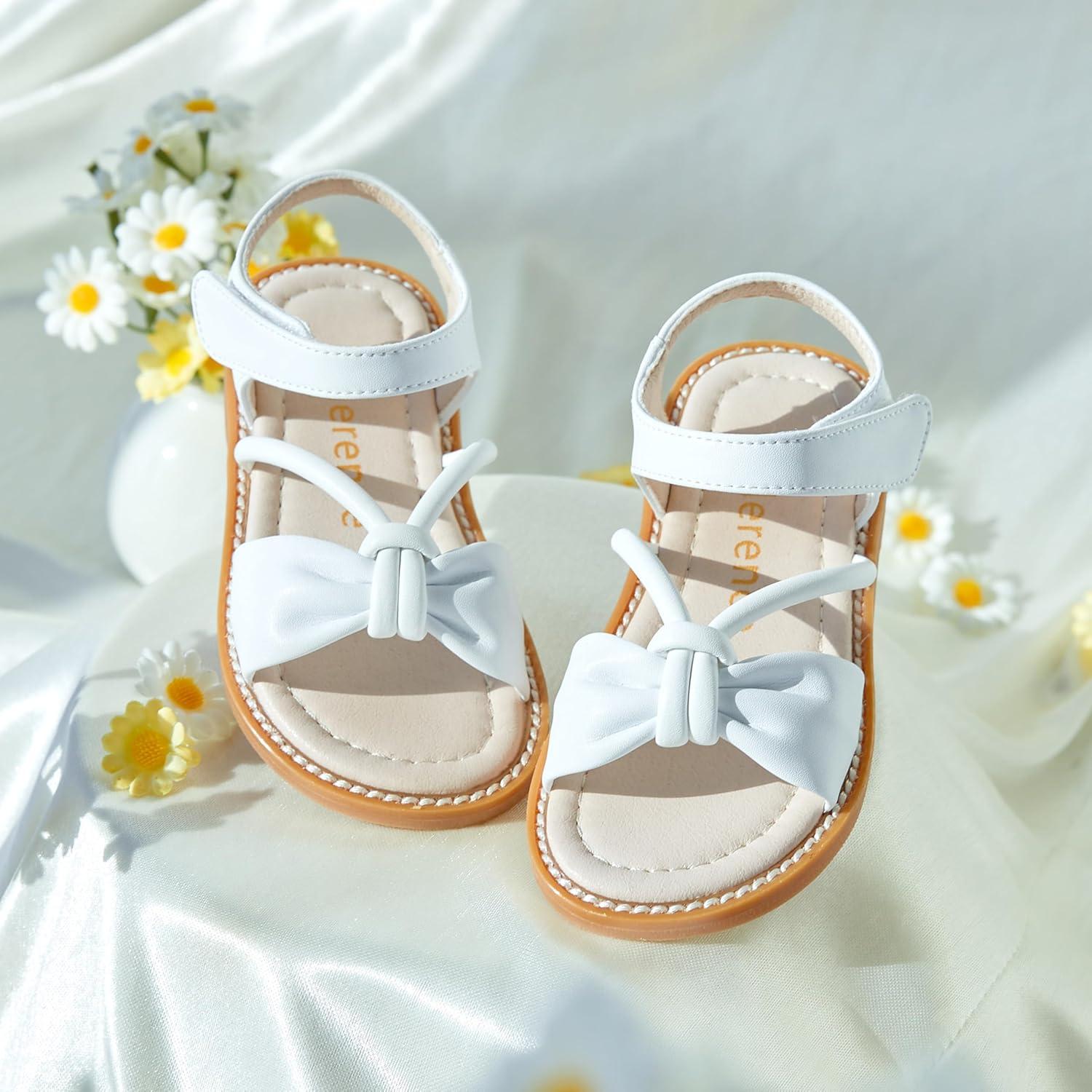 imageKiderence Toddler Girls Sandals Little Girls Kids Summer Shoes Toddler SandalsCk930 White