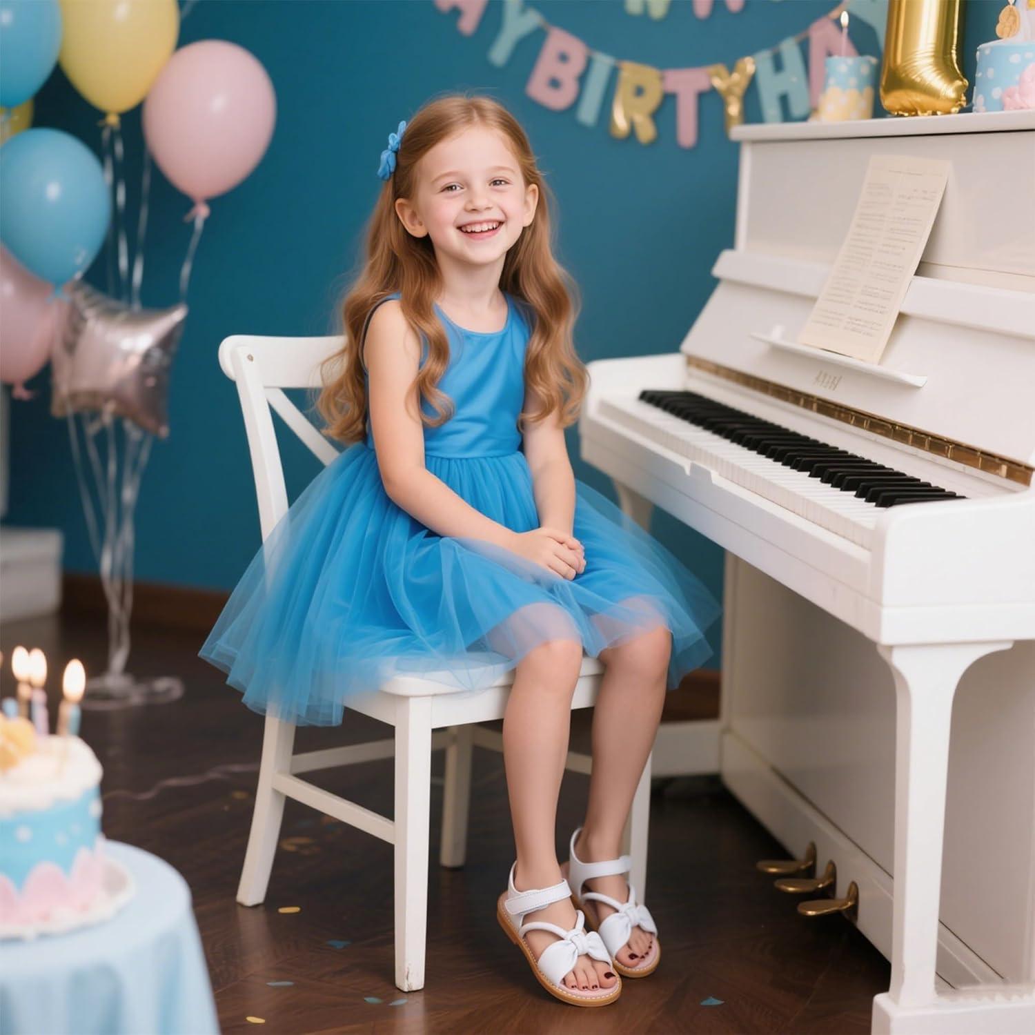 imageKiderence Toddler Girls Sandals Little Girls Kids Summer Shoes Toddler SandalsCk930 White