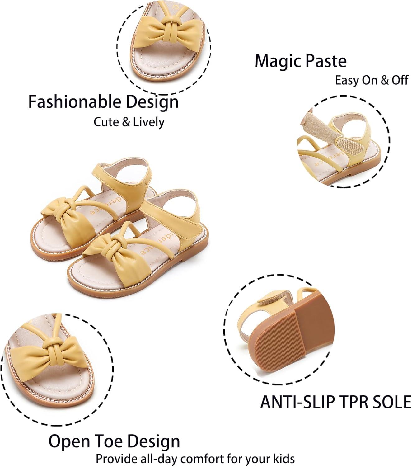 imageKiderence Toddler Girls Sandals Little Girls Kids Summer Shoes Toddler SandalsCk930 Yellow