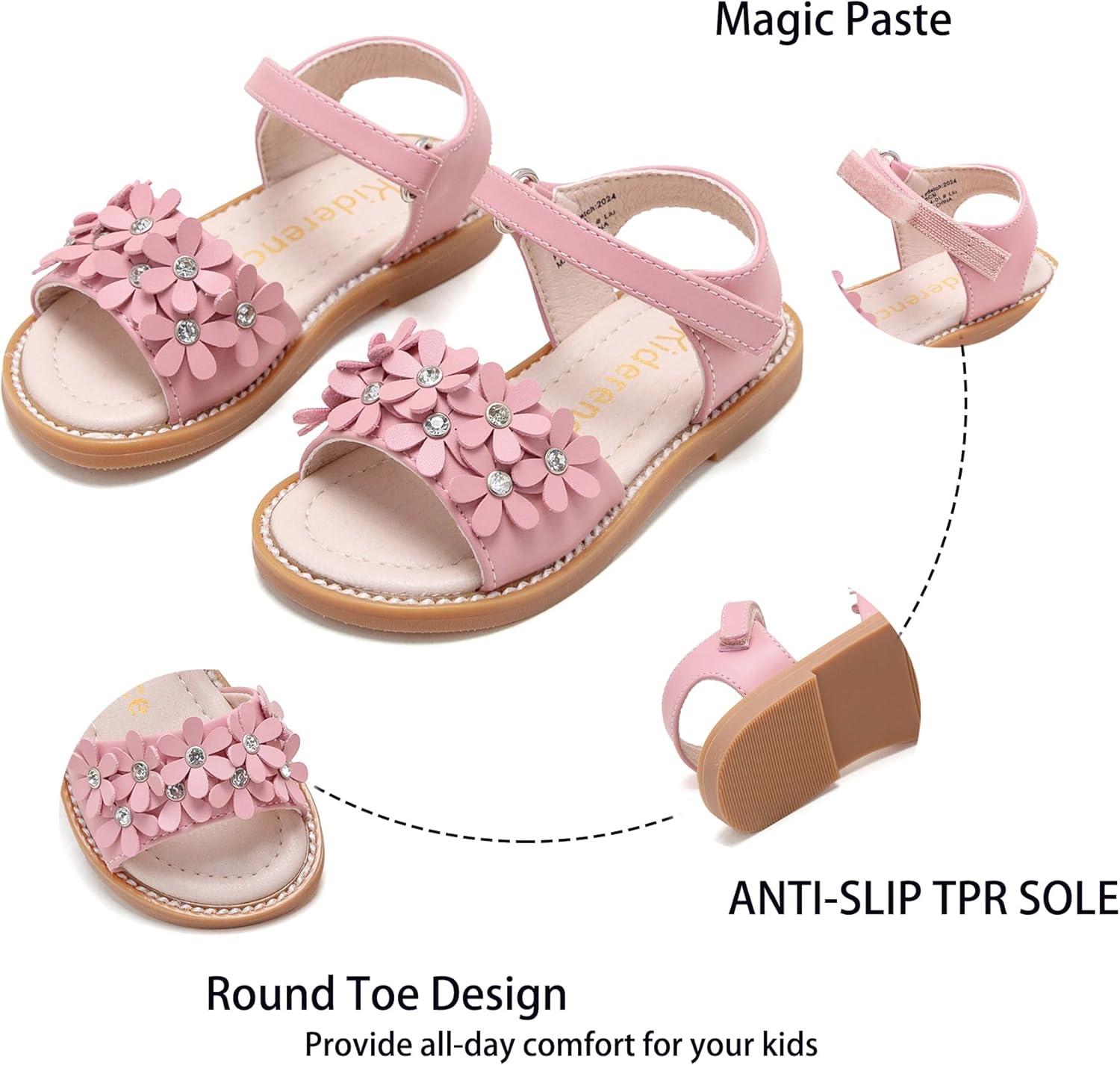 imageKiderence Toddler Girls Sandals Little Girls Kids Summer Shoes Toddler SandalsCk935 Pink