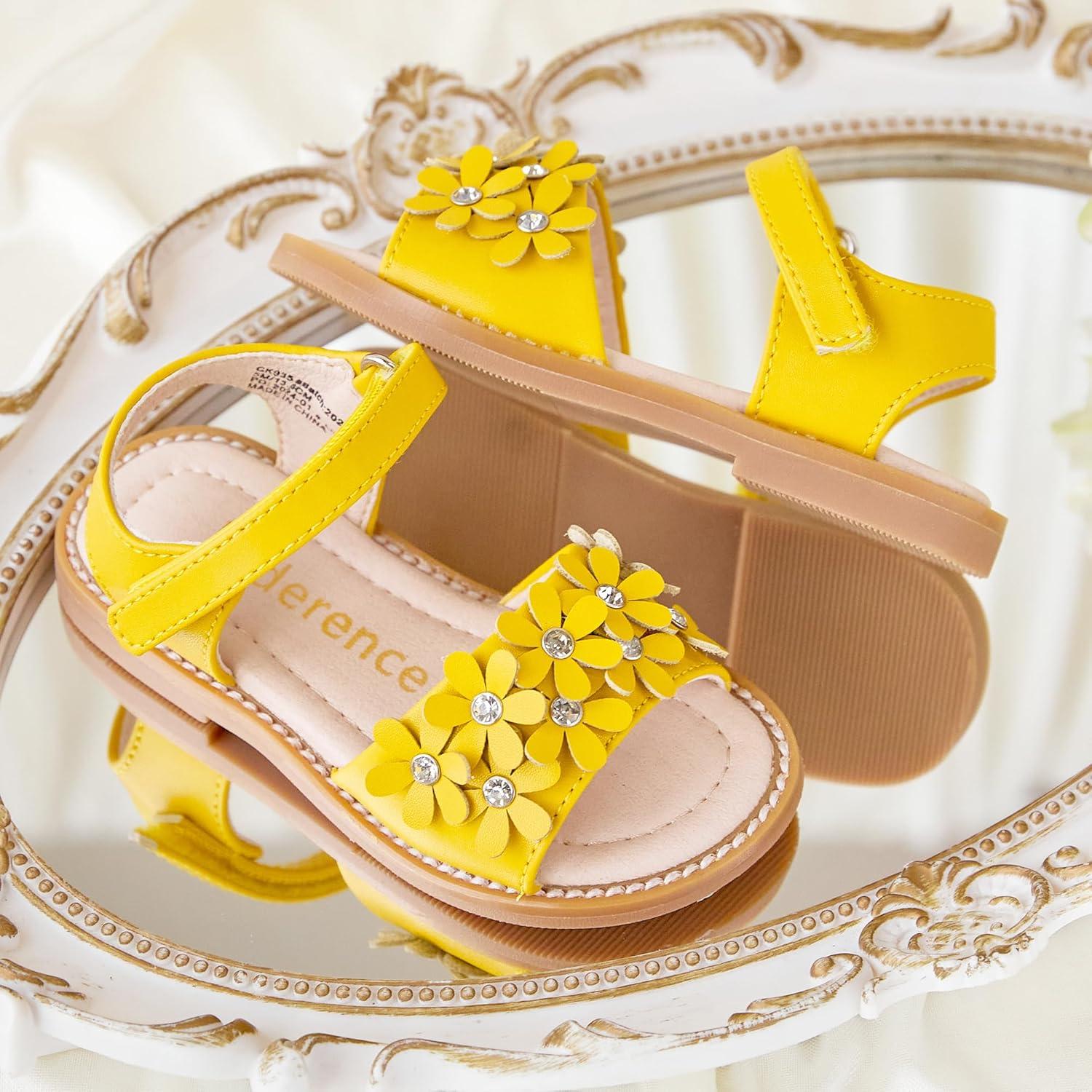 imageKiderence Toddler Girls Sandals Little Girls Kids Summer Shoes Toddler SandalsCk935 Yellow