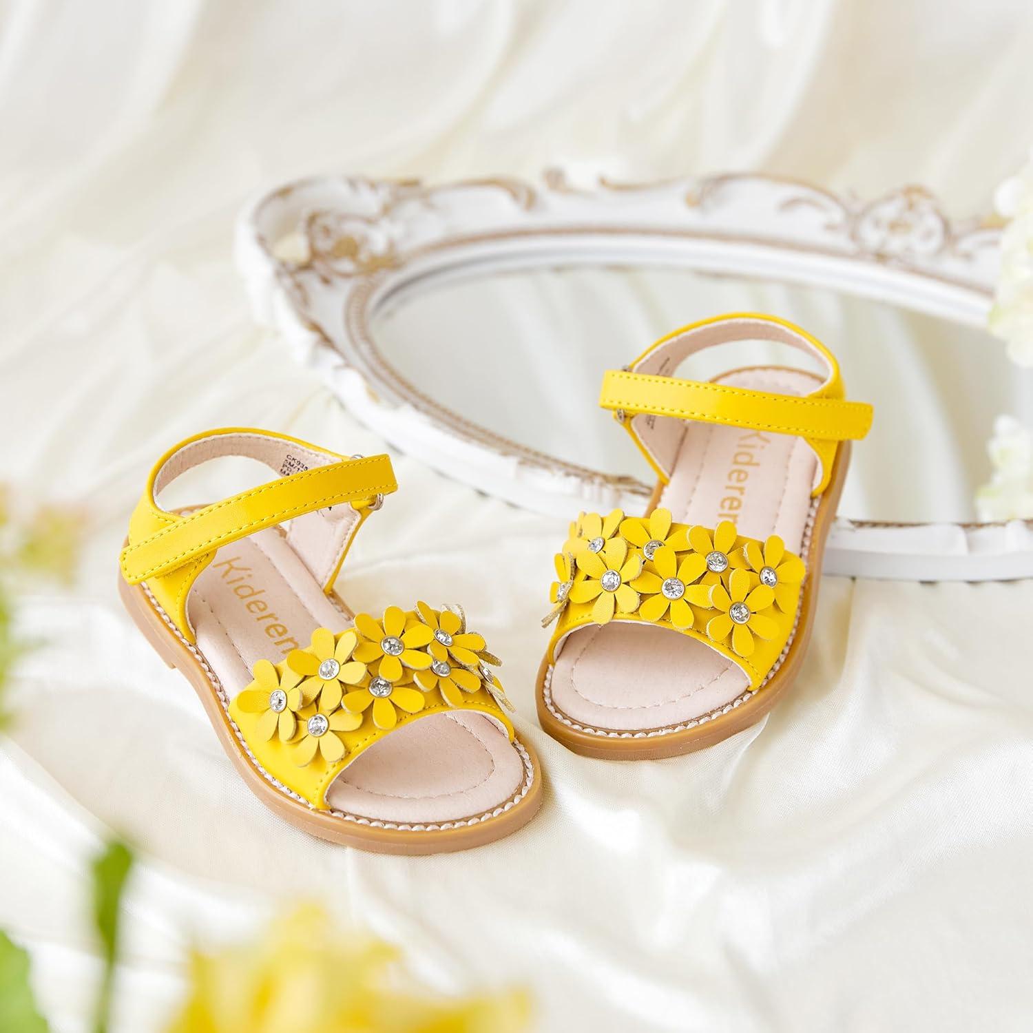 imageKiderence Toddler Girls Sandals Little Girls Kids Summer Shoes Toddler SandalsCk935 Yellow