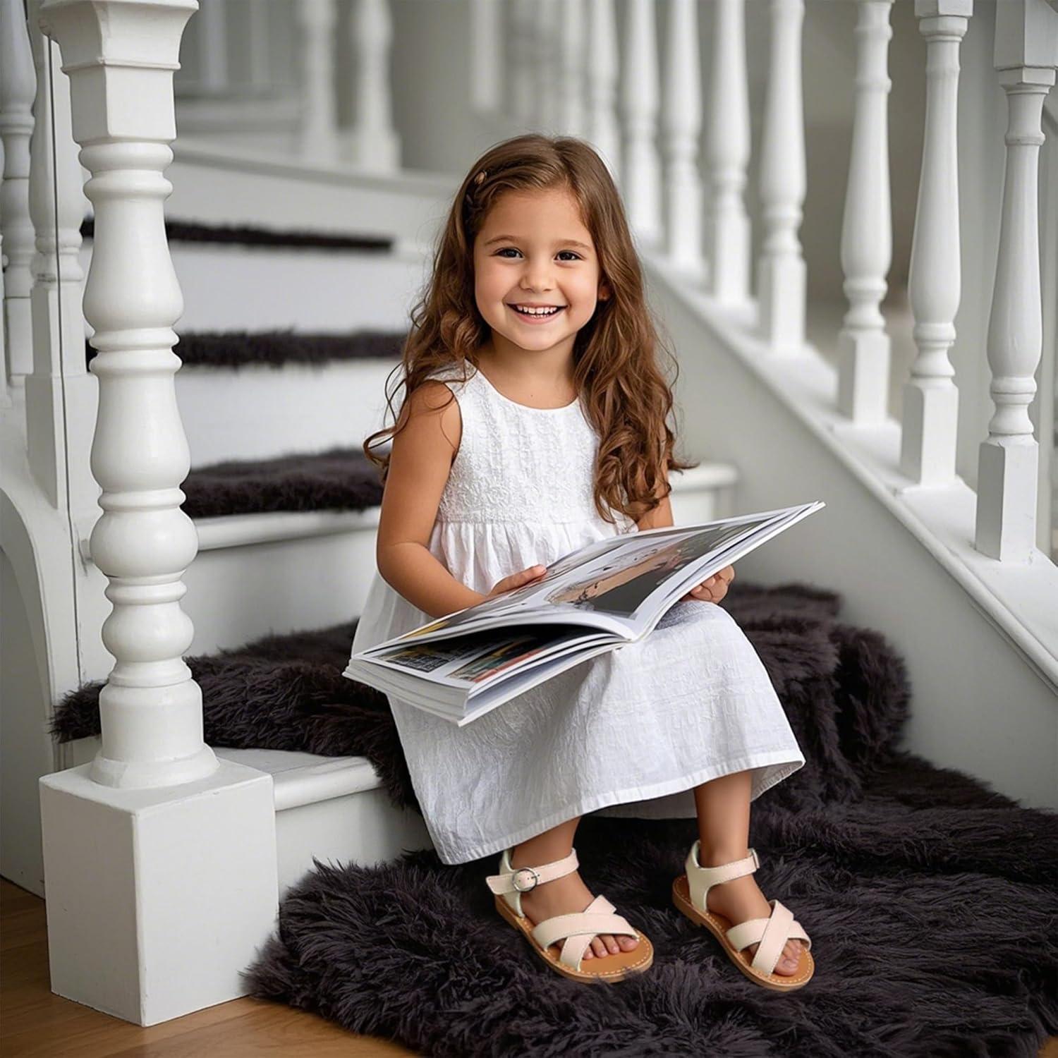 imageKiderence Toddler Girls Sandals Little Girls Kids Summer Shoes Toddler SandalsF619 Nude