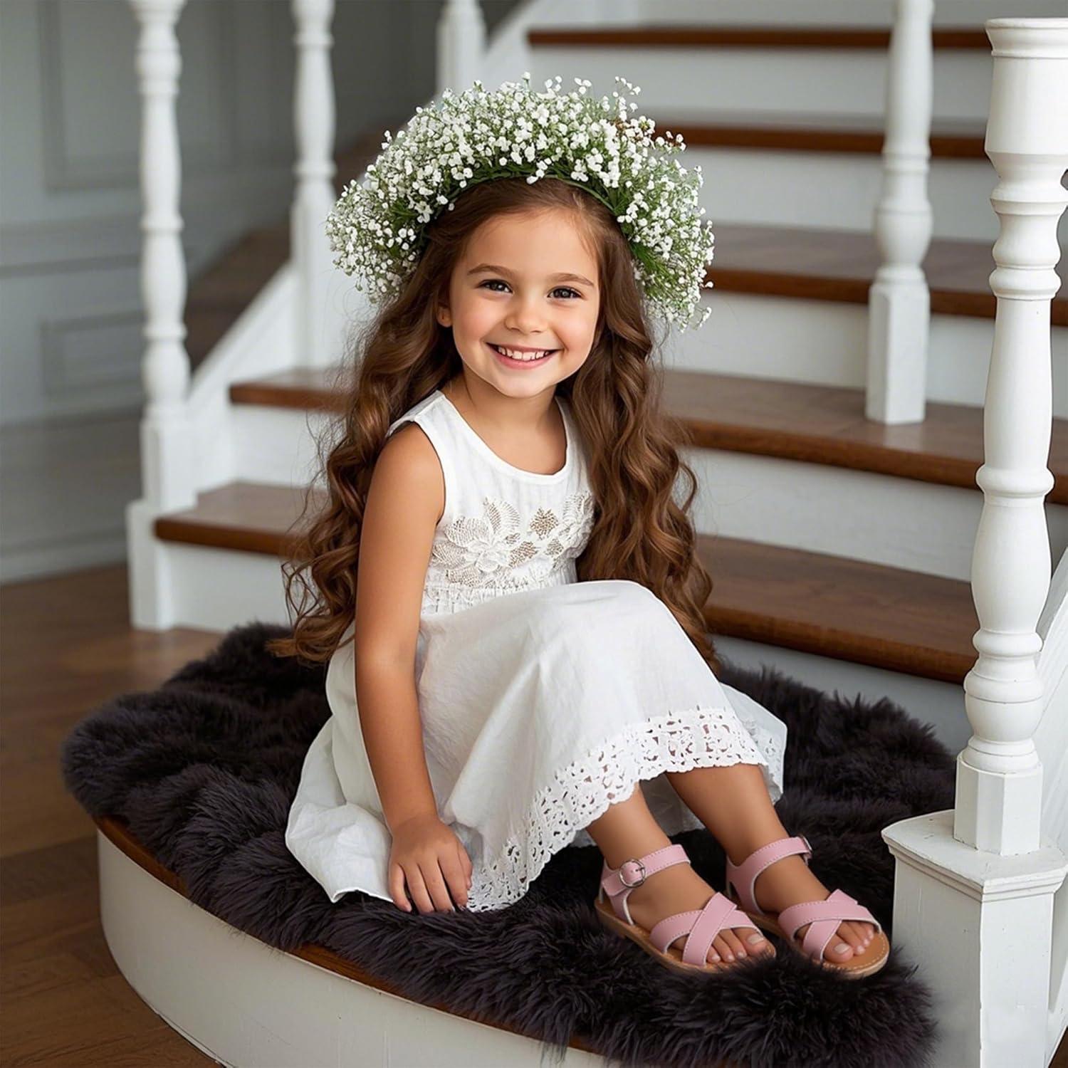 imageKiderence Toddler Girls Sandals Little Girls Kids Summer Shoes Toddler SandalsF619 Pink