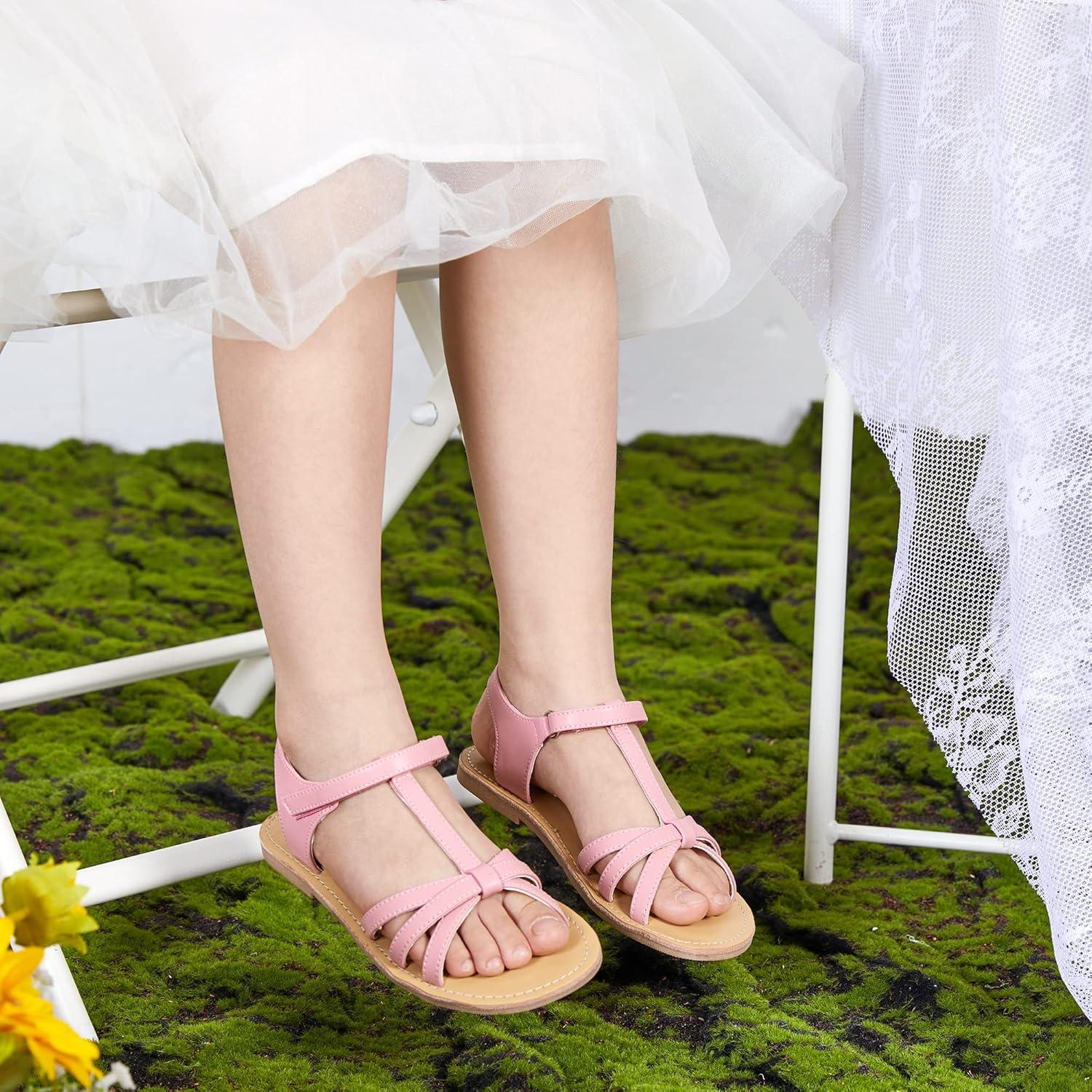 imageKiderence Toddler Girls Sandals Little Girls Kids Summer Shoes Toddler SandalsF628 Pink