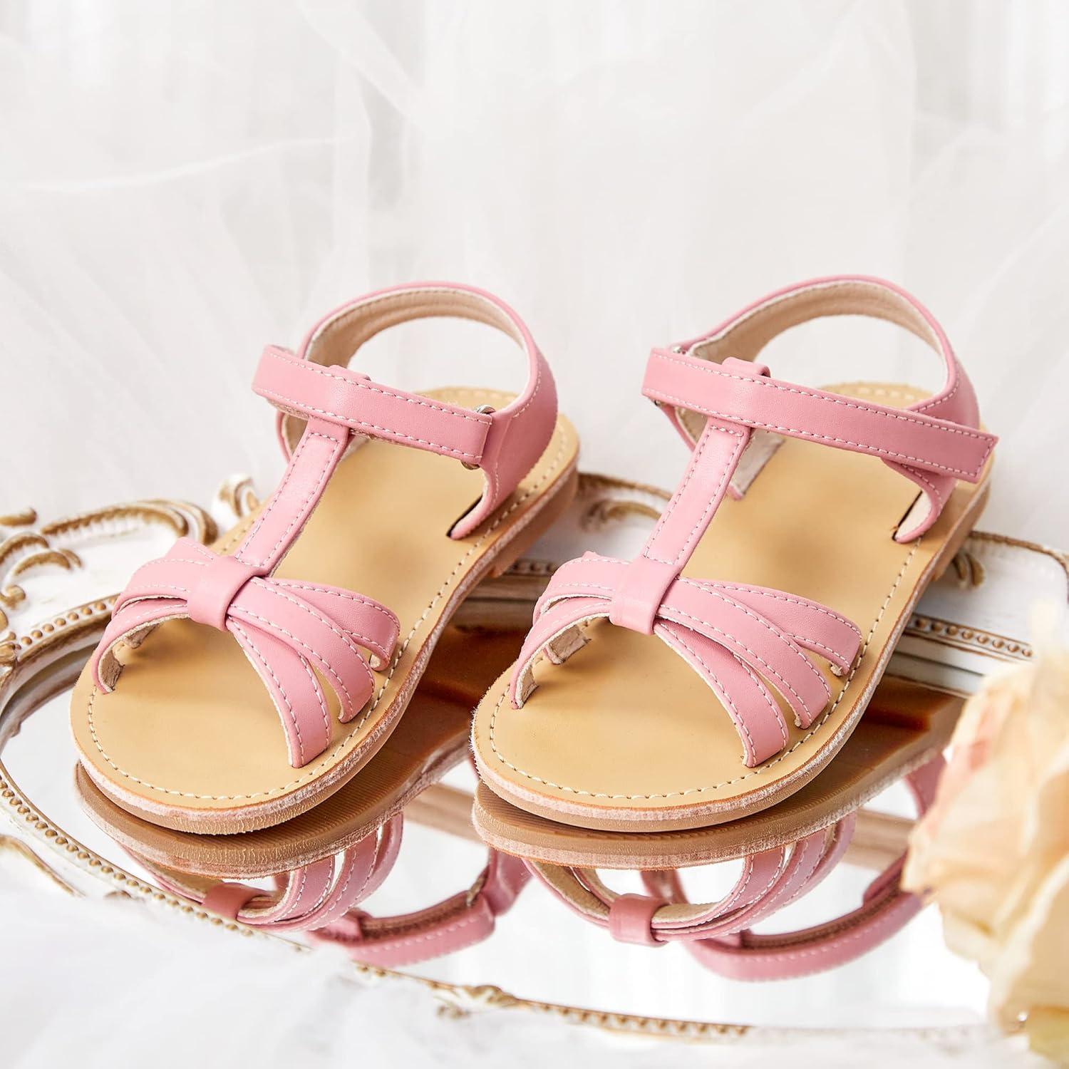 imageKiderence Toddler Girls Sandals Little Girls Kids Summer Shoes Toddler SandalsF628 Pink