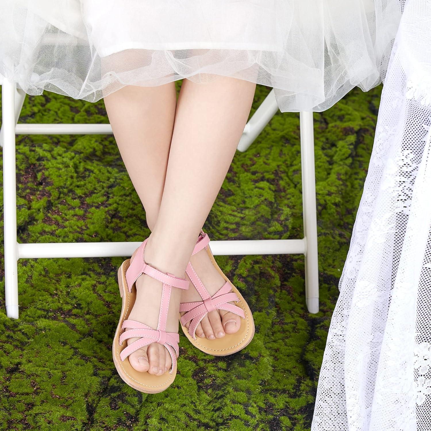 imageKiderence Toddler Girls Sandals Little Girls Kids Summer Shoes Toddler SandalsF628 Pink