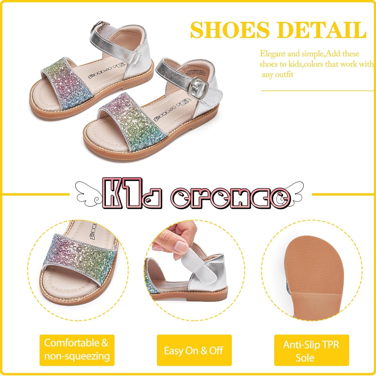 imageKiderence Toddler Girls Sandals Little Girls Kids Summer Shoes Toddler SandalsFk680 Multicoloured