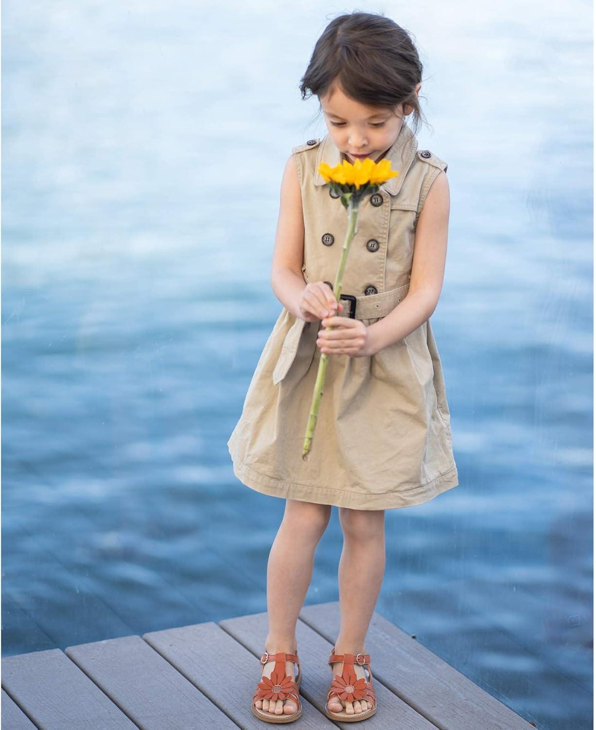 imageKiderence Toddler Girls Sandals Little Girls Kids Summer Shoes Toddler SandalsFk681 Brown