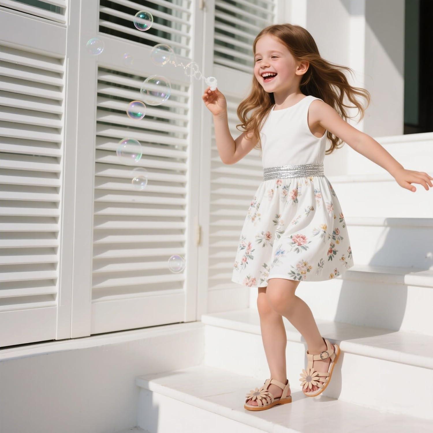 imageKiderence Toddler Girls Sandals Little Girls Kids Summer Shoes Toddler SandalsFk681 Nude