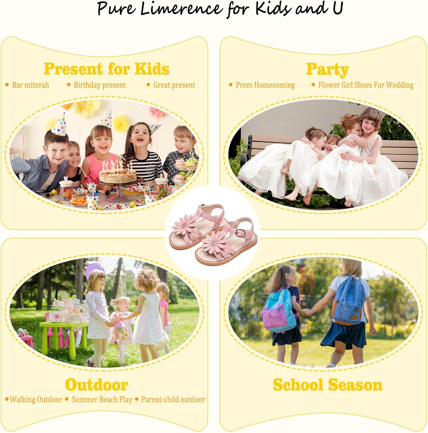 imageKiderence Toddler Girls Sandals Little Girls Kids Summer Shoes Toddler SandalsFk681 Pink