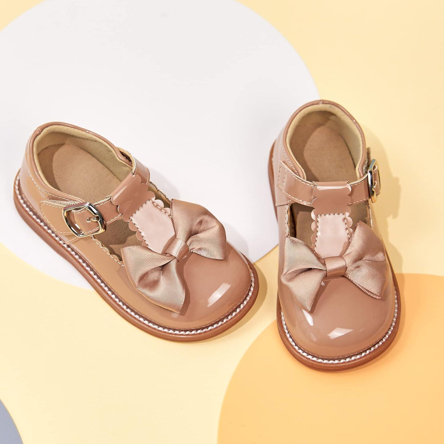 imageKiderence Toddler Little Girl Mary Jane Dress Shoes School Oxford for Girls FlatsCk331 Deep Apricot