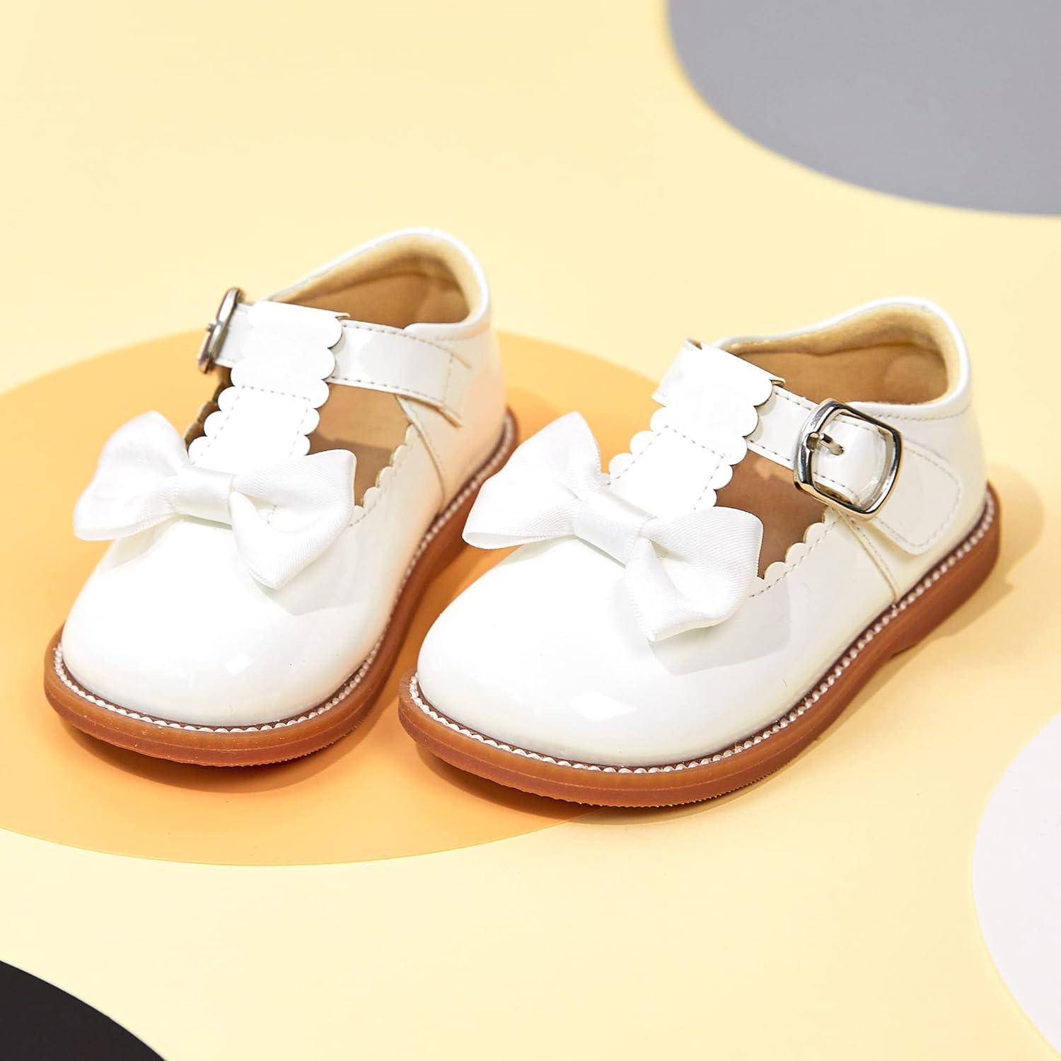 imageKiderence Toddler Little Girl Mary Jane Dress Shoes School Oxford for Girls FlatsCk331 White