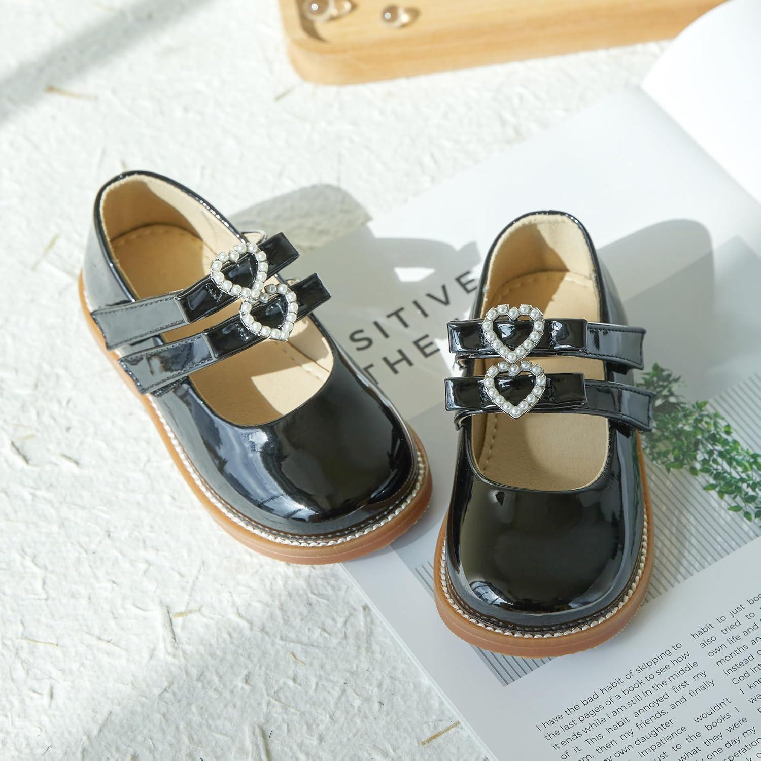 imageKiderence Toddler Little Girl Mary Jane Dress Shoes School Oxford for Girls FlatsCk336 Black