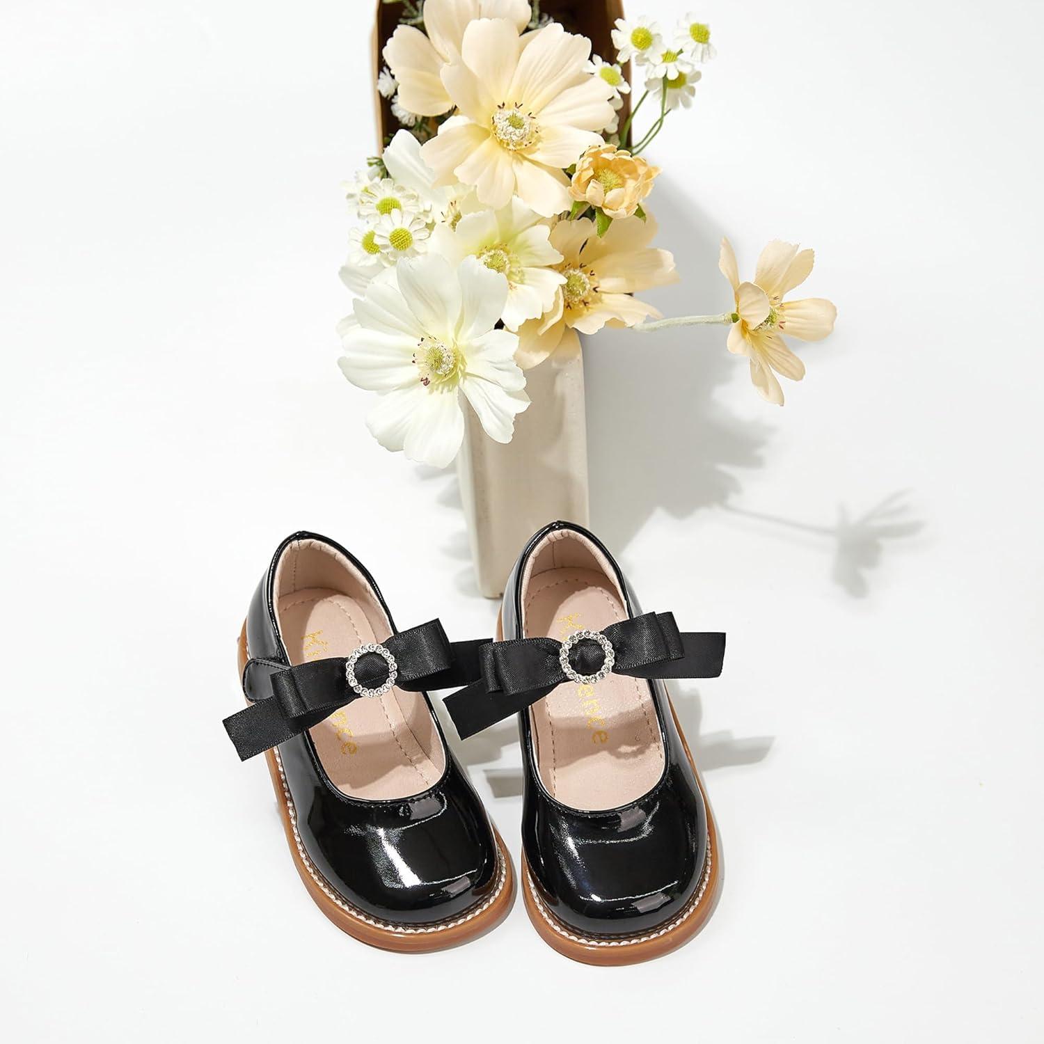 imageKiderence Toddler Little Girl Mary Jane Dress Shoes School Oxford for Girls FlatsCk503 Black