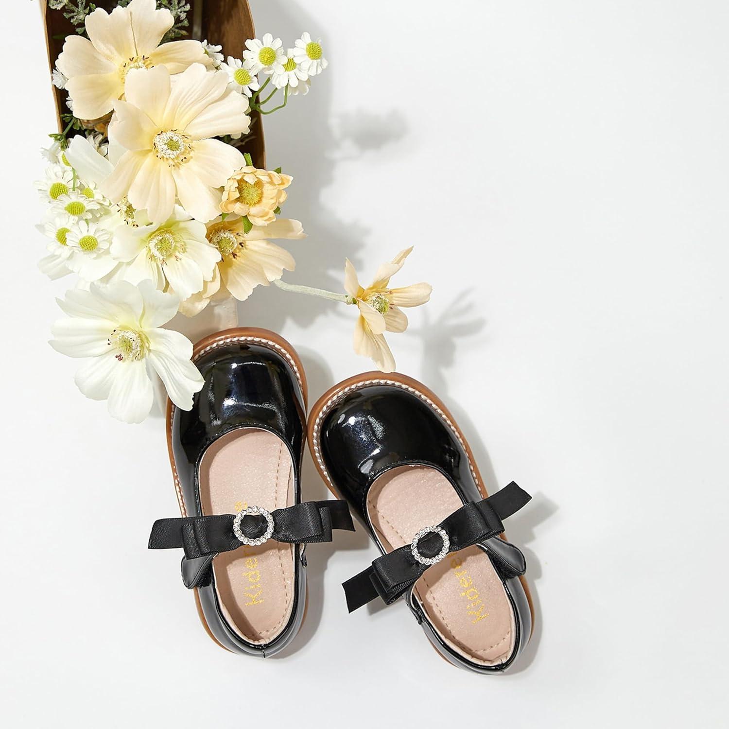 imageKiderence Toddler Little Girl Mary Jane Dress Shoes School Oxford for Girls FlatsCk503 Black