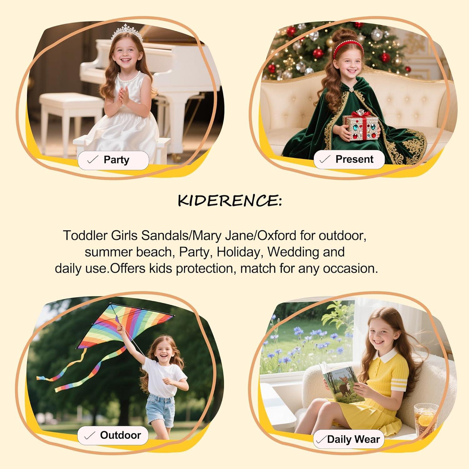 imageKiderence Toddler Little Girl Mary Jane Dress Shoes School Oxford for Girls FlatsCk503 Black