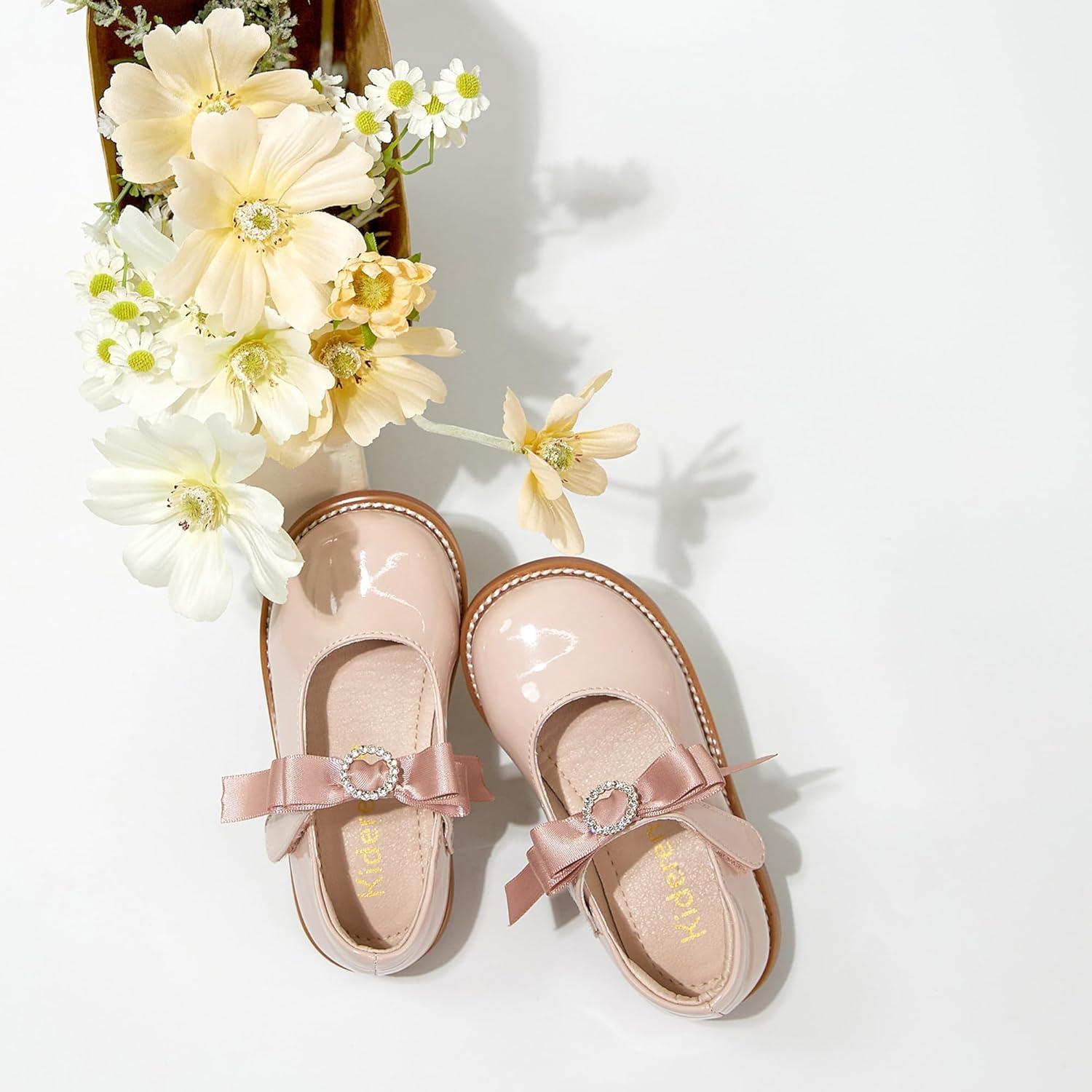 imageKiderence Toddler Little Girl Mary Jane Dress Shoes School Oxford for Girls FlatsCk503 Pink