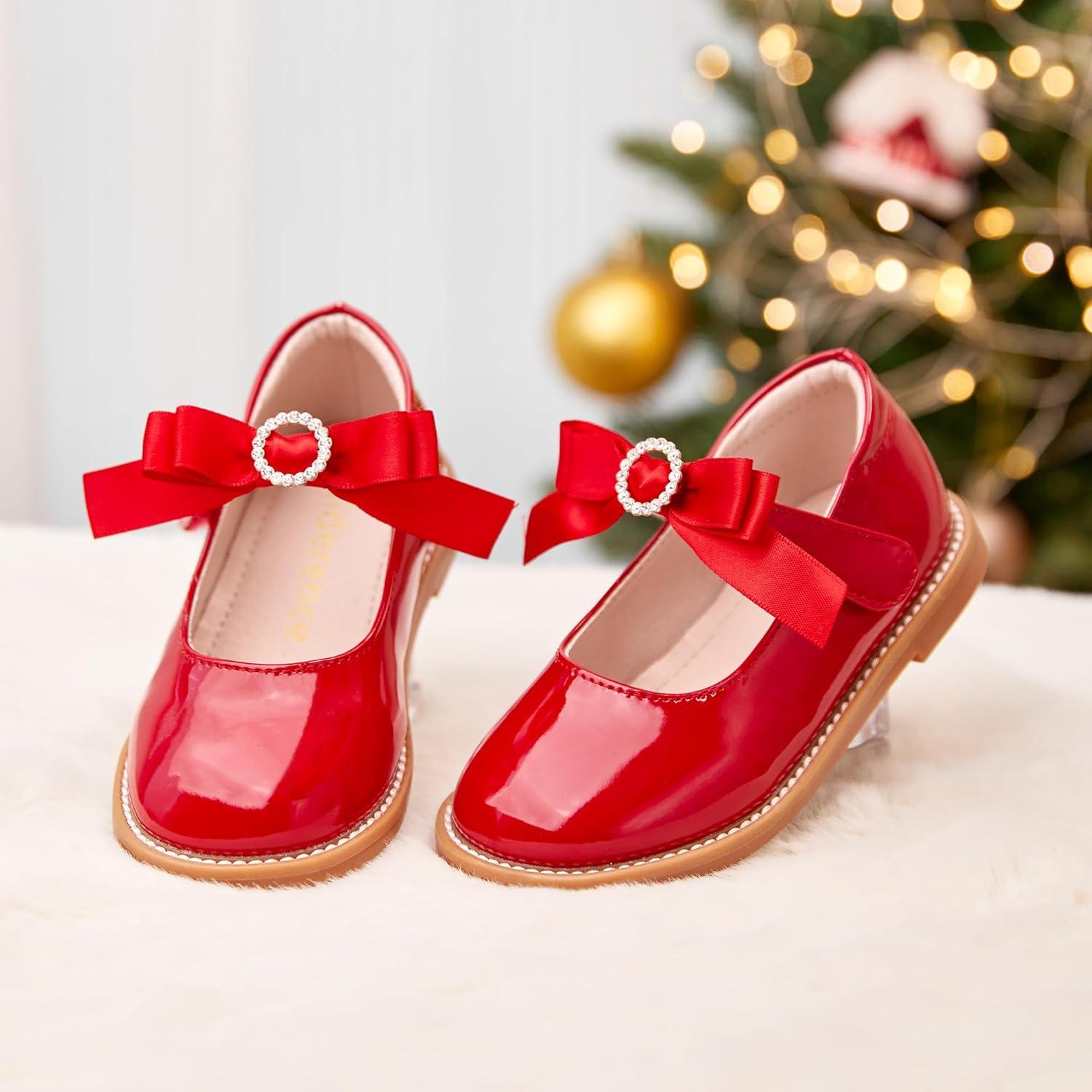 imageKiderence Toddler Little Girl Mary Jane Dress Shoes School Oxford for Girls FlatsCk503 Red